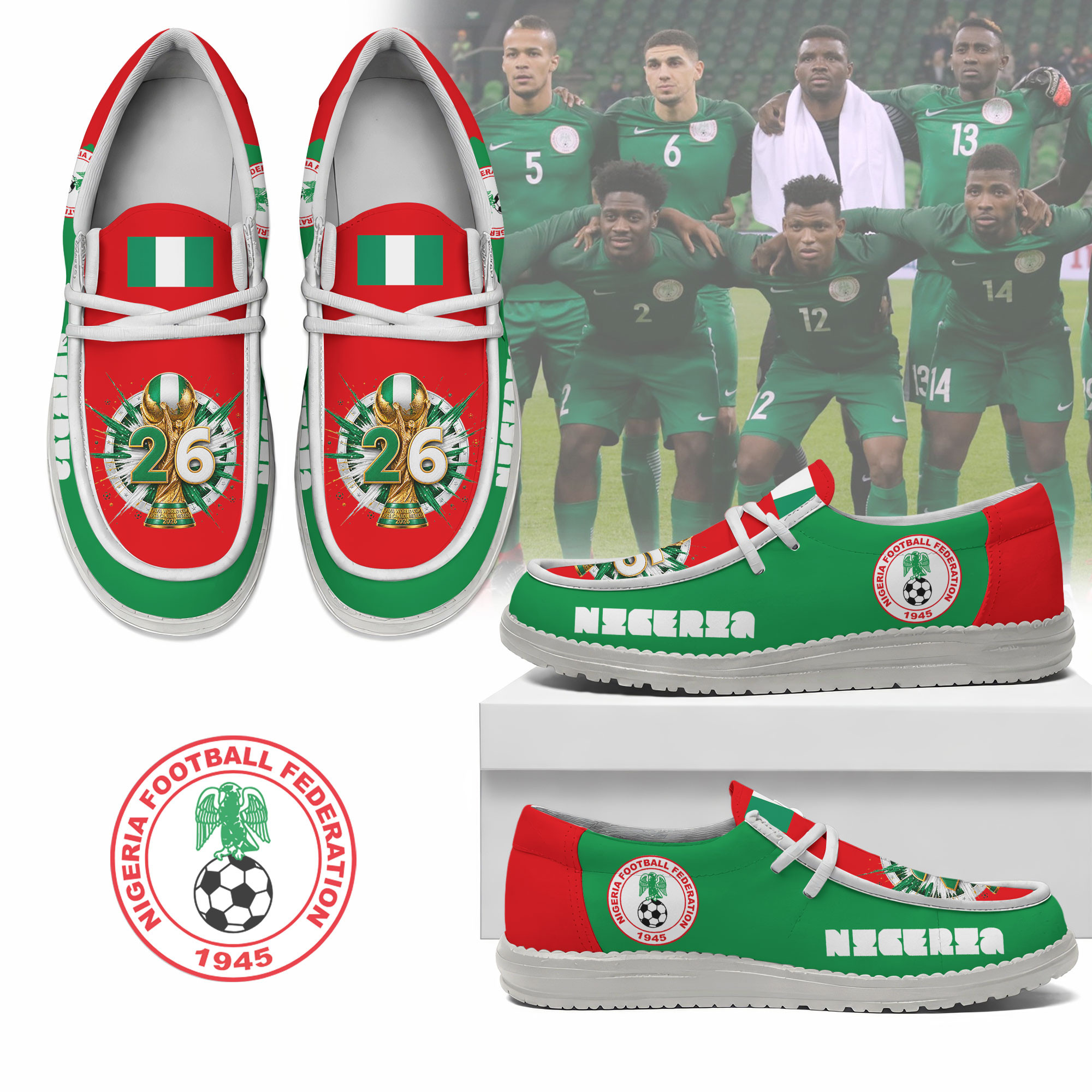 Nigeria – Premium World Cup 2026 Elite Move Loafer Shoes – Limited Edition TTH190515 - Image 2
