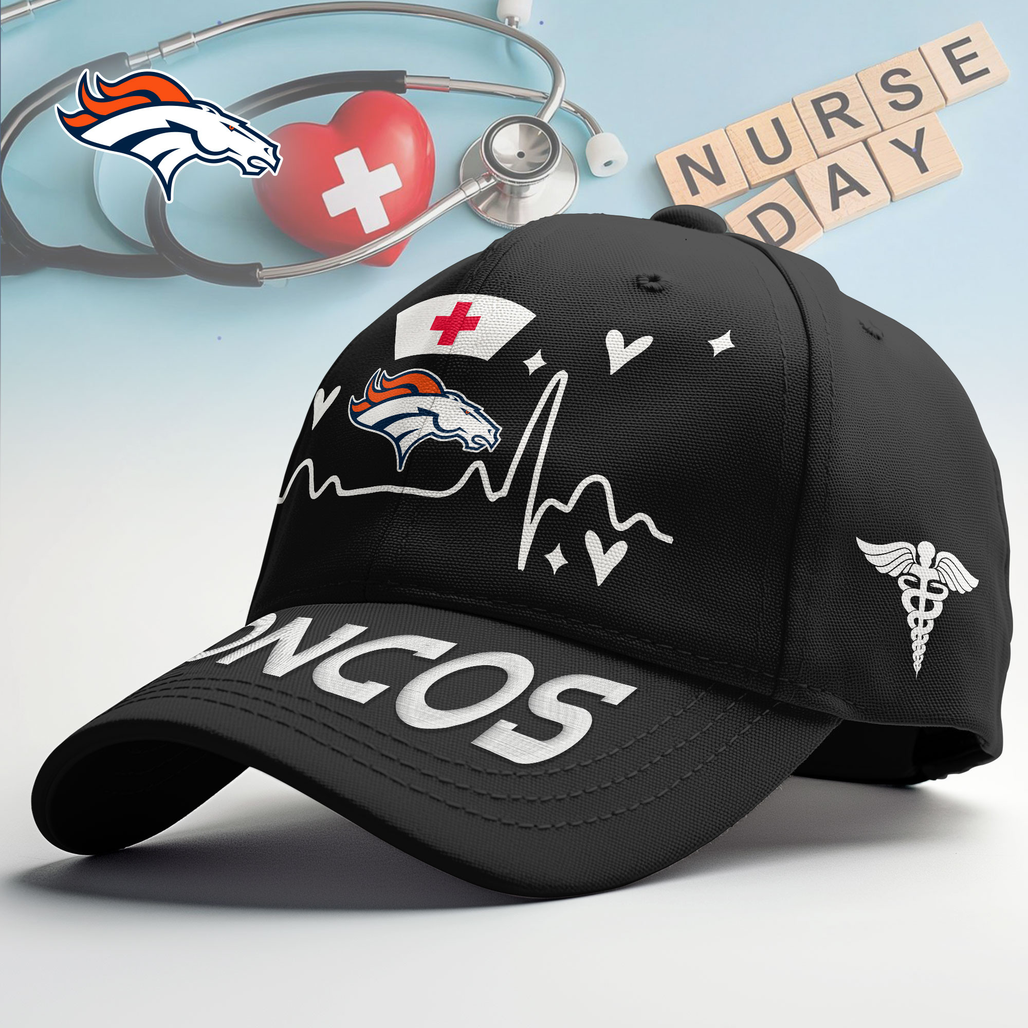 Denver Broncos | Premium NFL Nurse Vibes Cap TTH200541