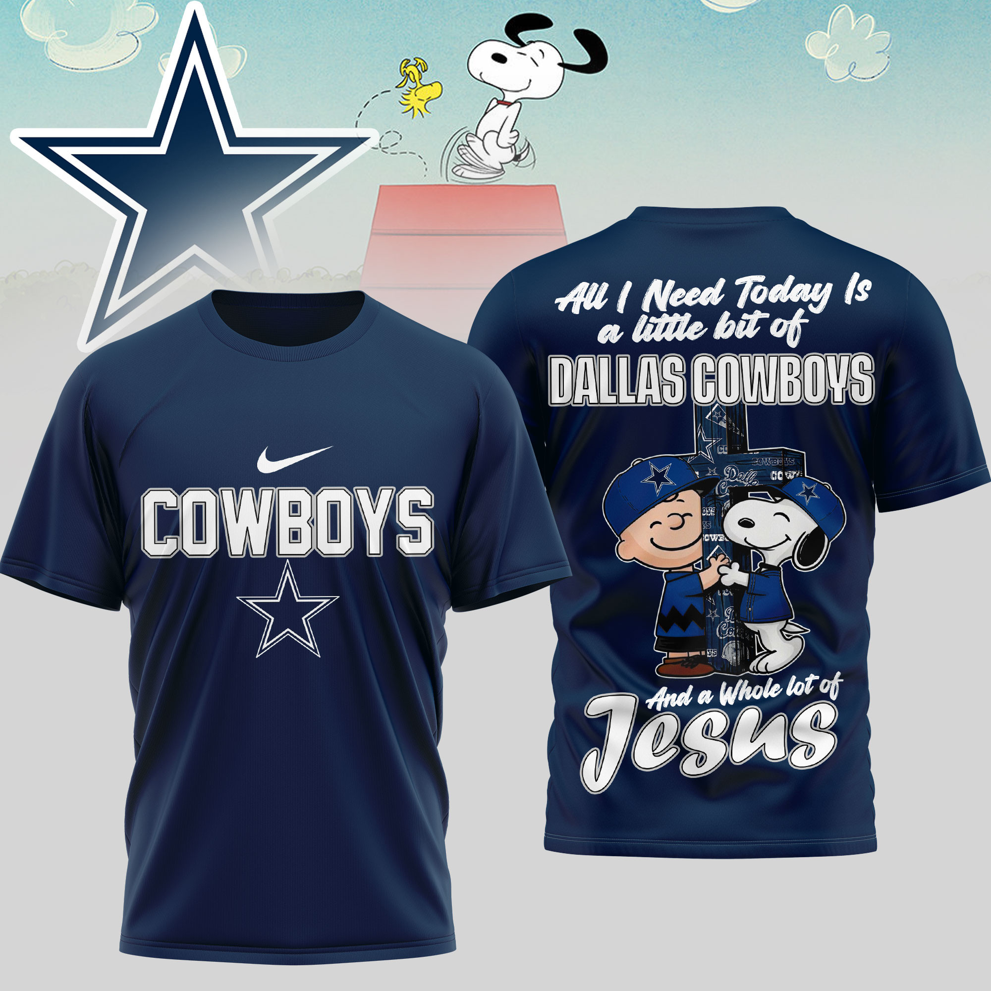 Dallas Cowboys x Premium NFL League Blessing 3D T-Shirt – Limited Edition TTH200517 - Image 3