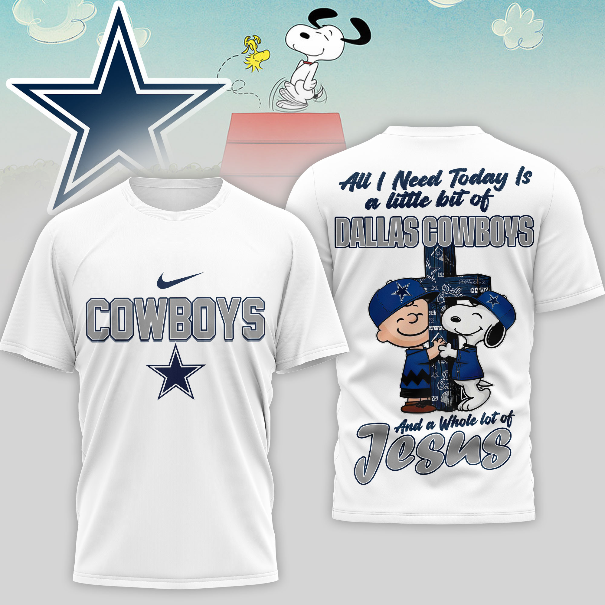 Dallas Cowboys x Premium NFL League Blessing 3D T-Shirt – Limited Edition TTH200517 - Image 2