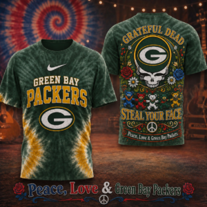 Green Bay Packers x Premium NFL Peace Love Greateful 3D T-Shirt – Limited Edition TTH200514