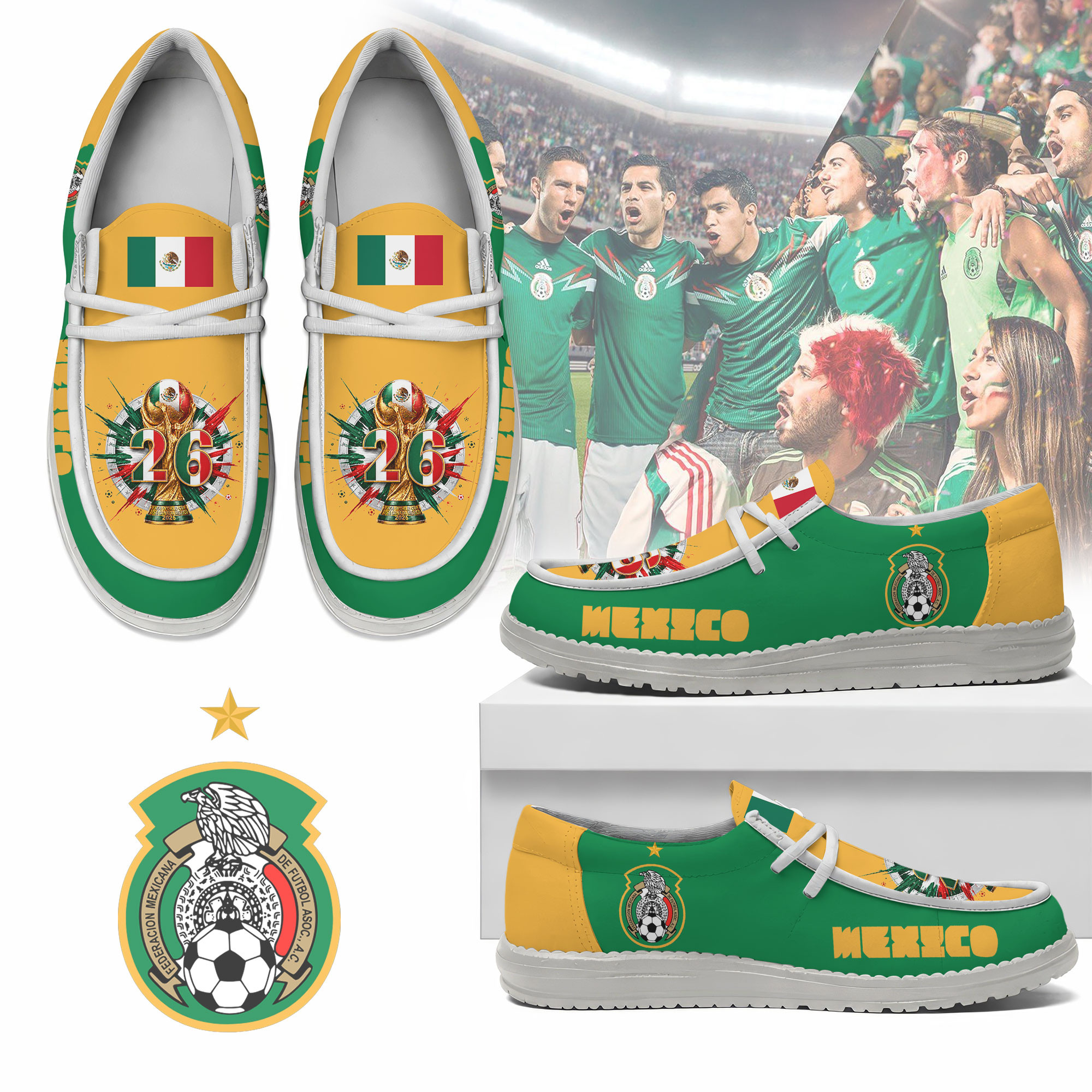 Mexico – Premium World Cup 2026 Elite Move Loafer Shoes – Limited Edition TTH190515 - Image 2