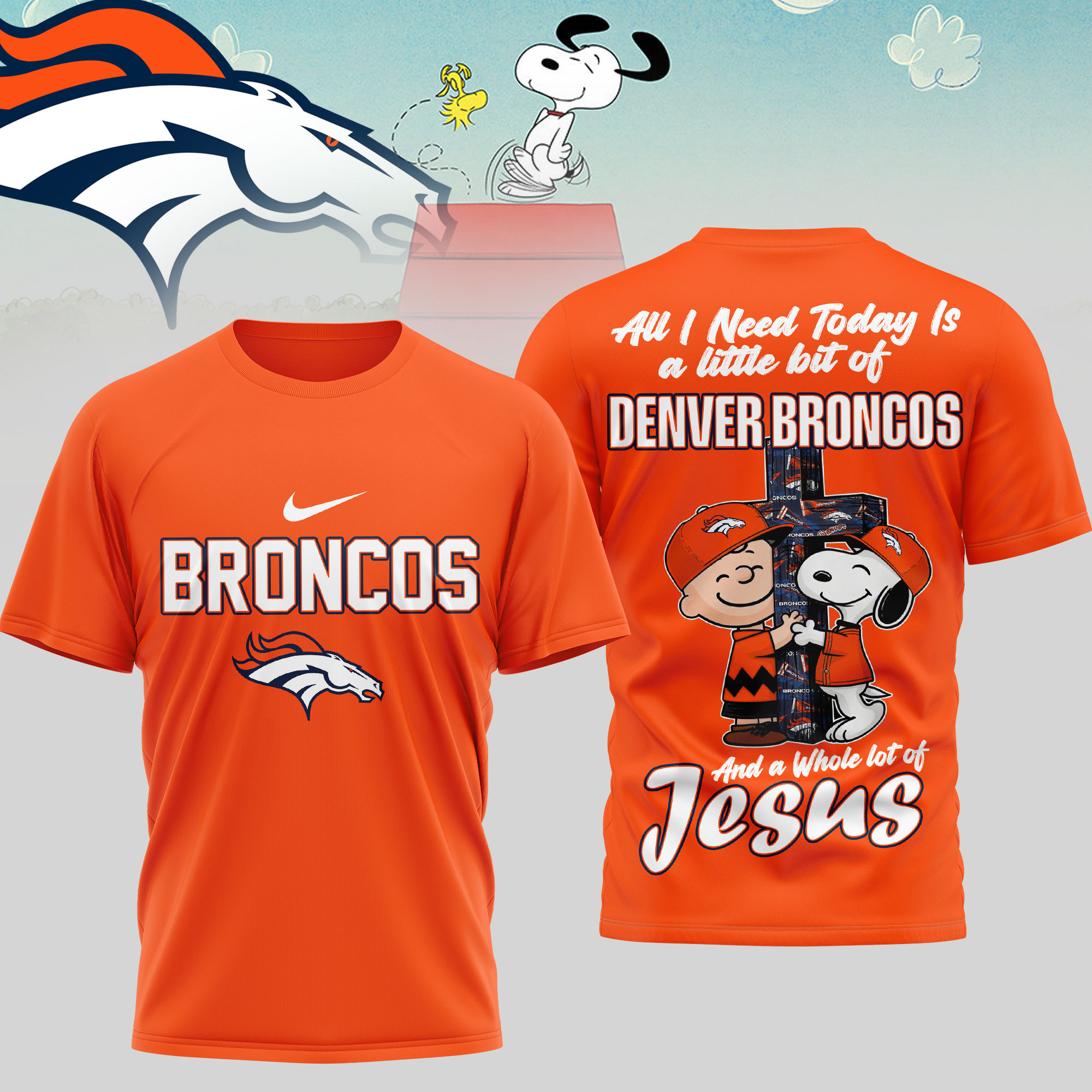 Denver Broncos x Premium NFL League Blessing 3D T-Shirt – Limited Edition TTH200517 - Image 3