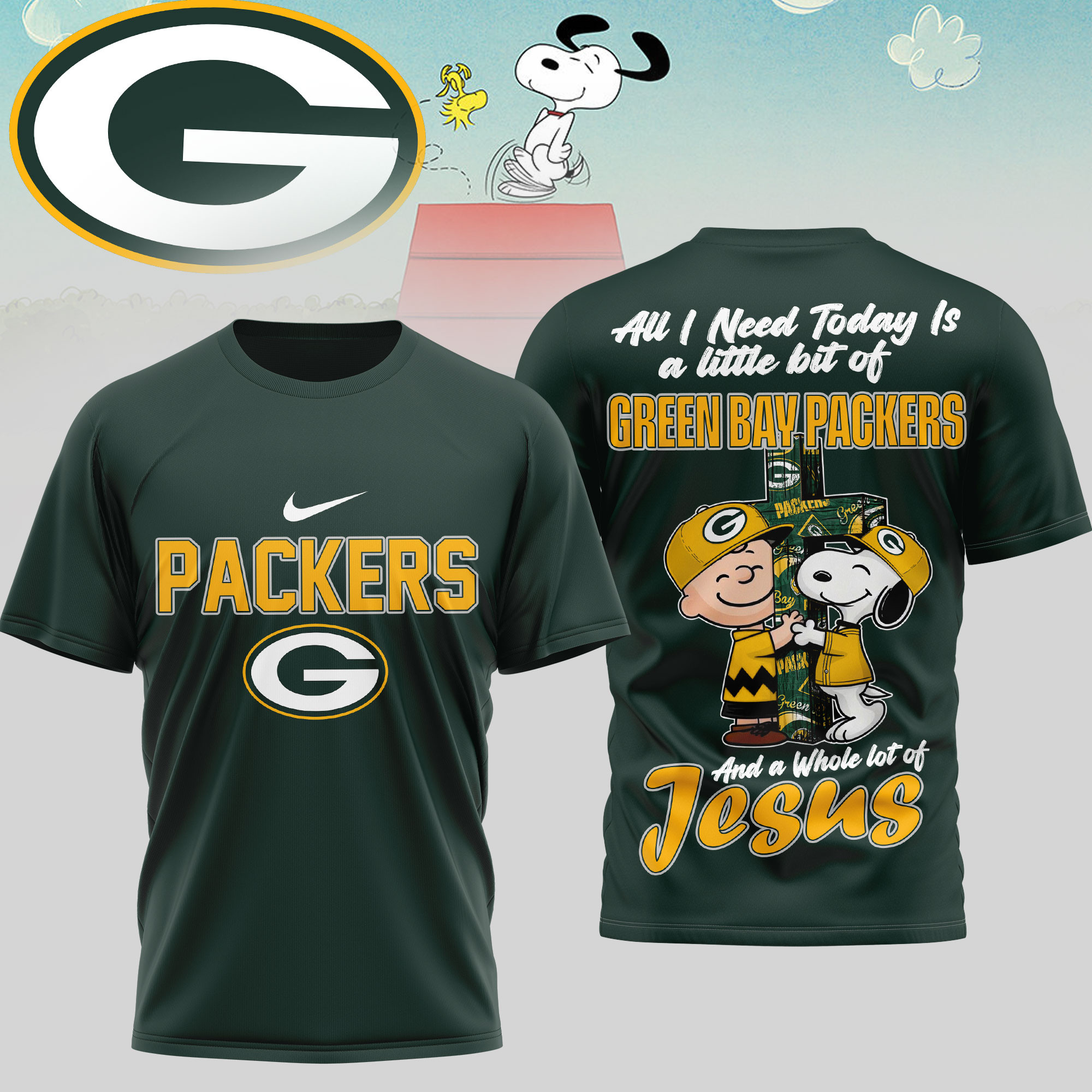 Green Bay Packers x Premium NFL League Blessing 3D T-Shirt – Limited Edition TTH200517 - Image 3
