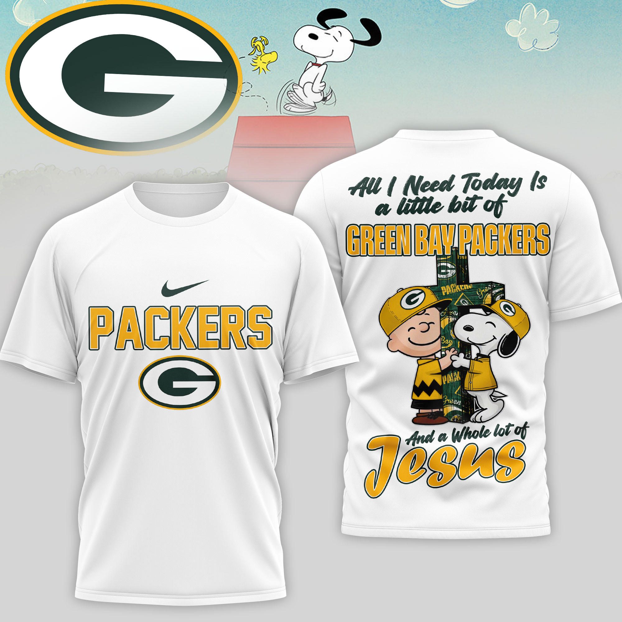 Green Bay Packers x Premium NFL League Blessing 3D T-Shirt – Limited Edition TTH200517 - Image 2