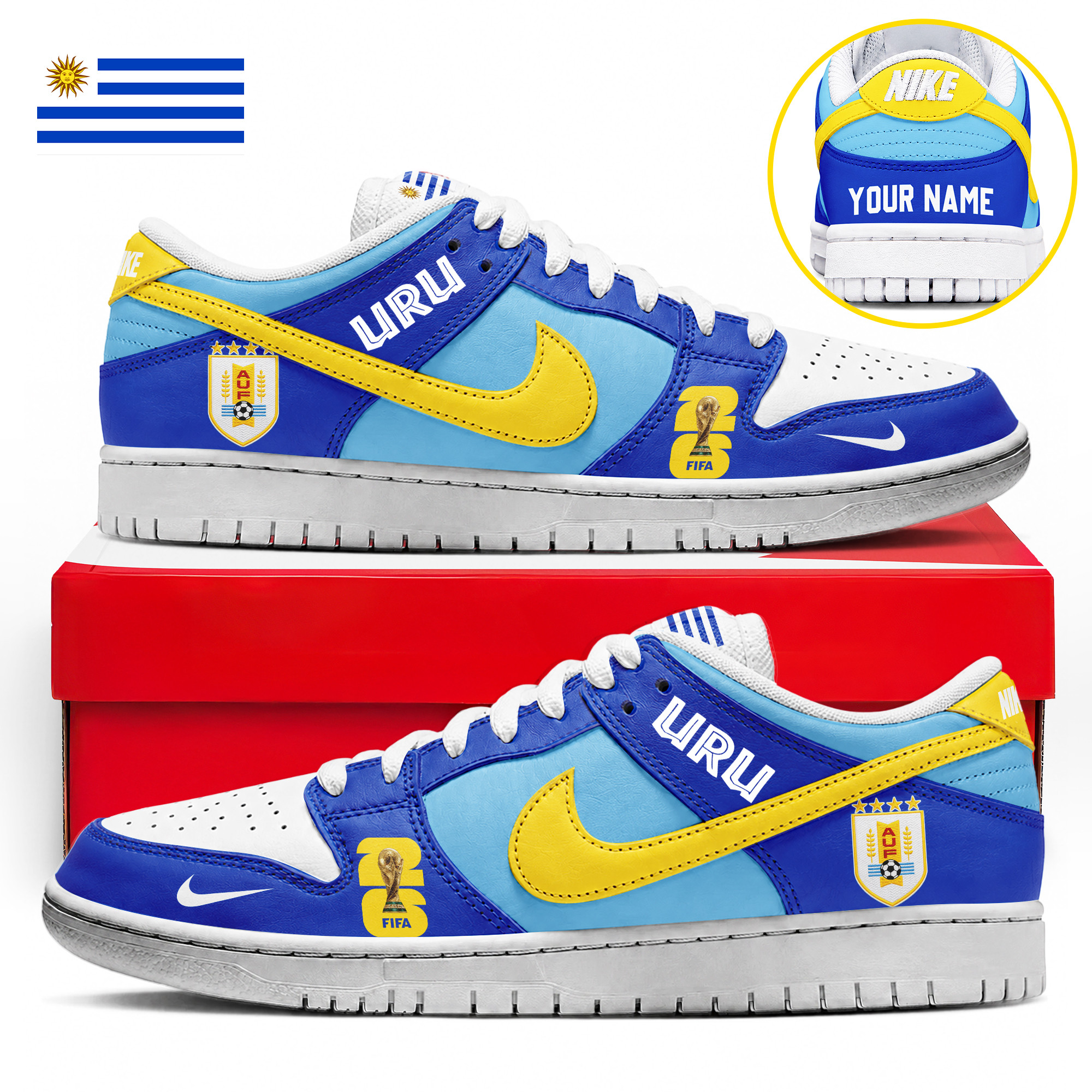 Uruguay x Premium World Cup 2026 Dunk Low Shoes – Limited Edition TTH190518 - Image 2