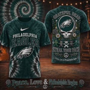 Philadelphia Eagles x Premium NFL Peace Love Greateful 3D T-Shirt – Limited Edition TTH200514