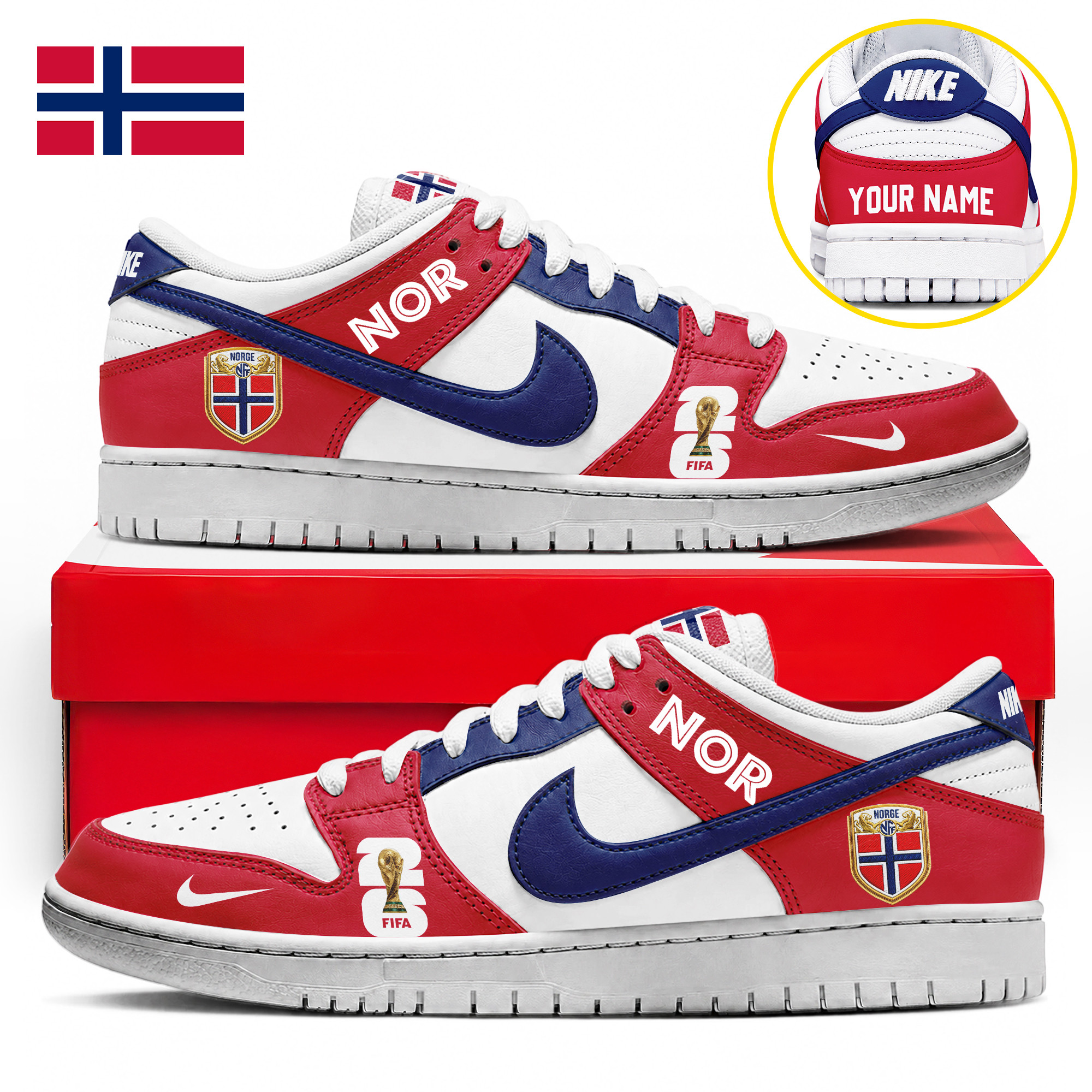 Norway x Premium World Cup 2026 Dunk Low Shoes – Limited Edition TTH190518 - Image 2