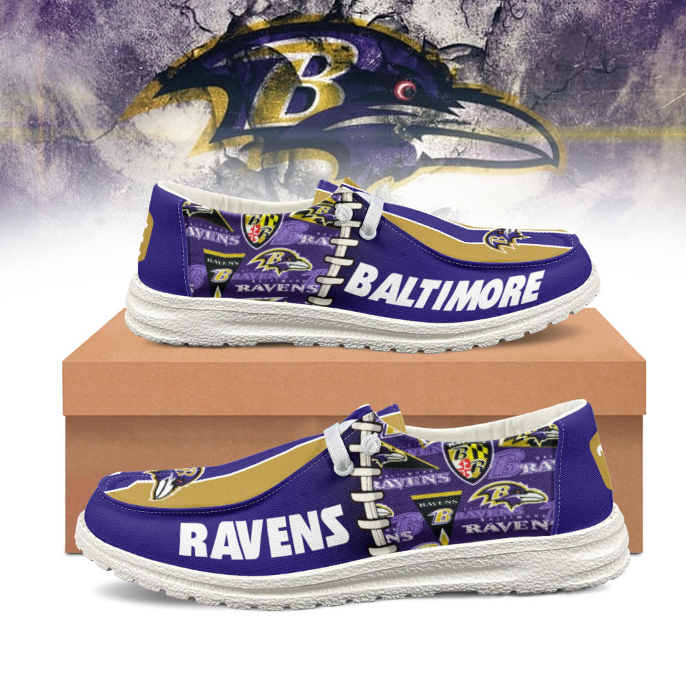 Baltimore Ravens x Premium NFL Gridiron Casual Loafer Shoes – Limited Edition TTH190519 - Image 2