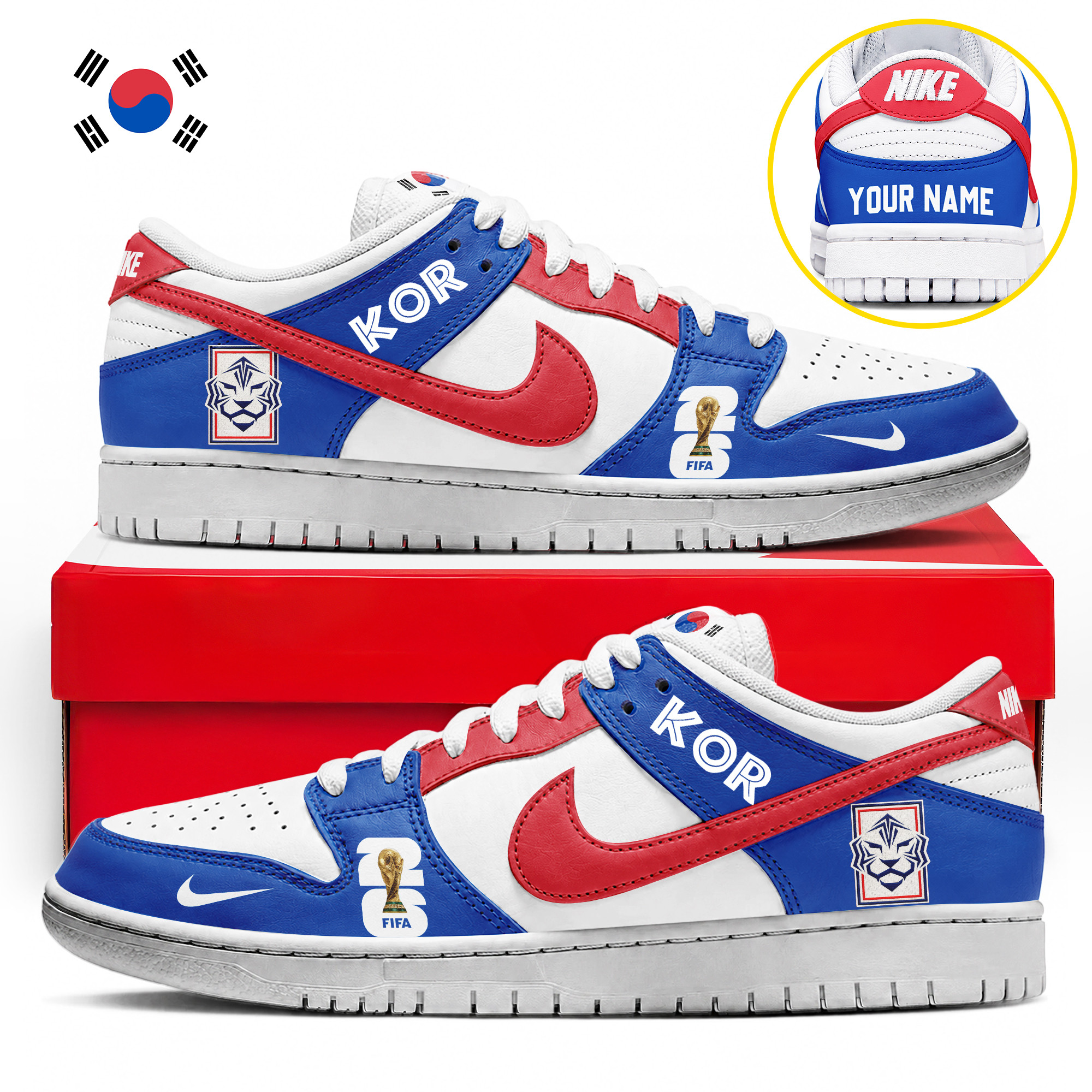 Korea Republic x Premium World Cup 2026 Dunk Low Shoes – Limited Edition TTH190518 - Image 2