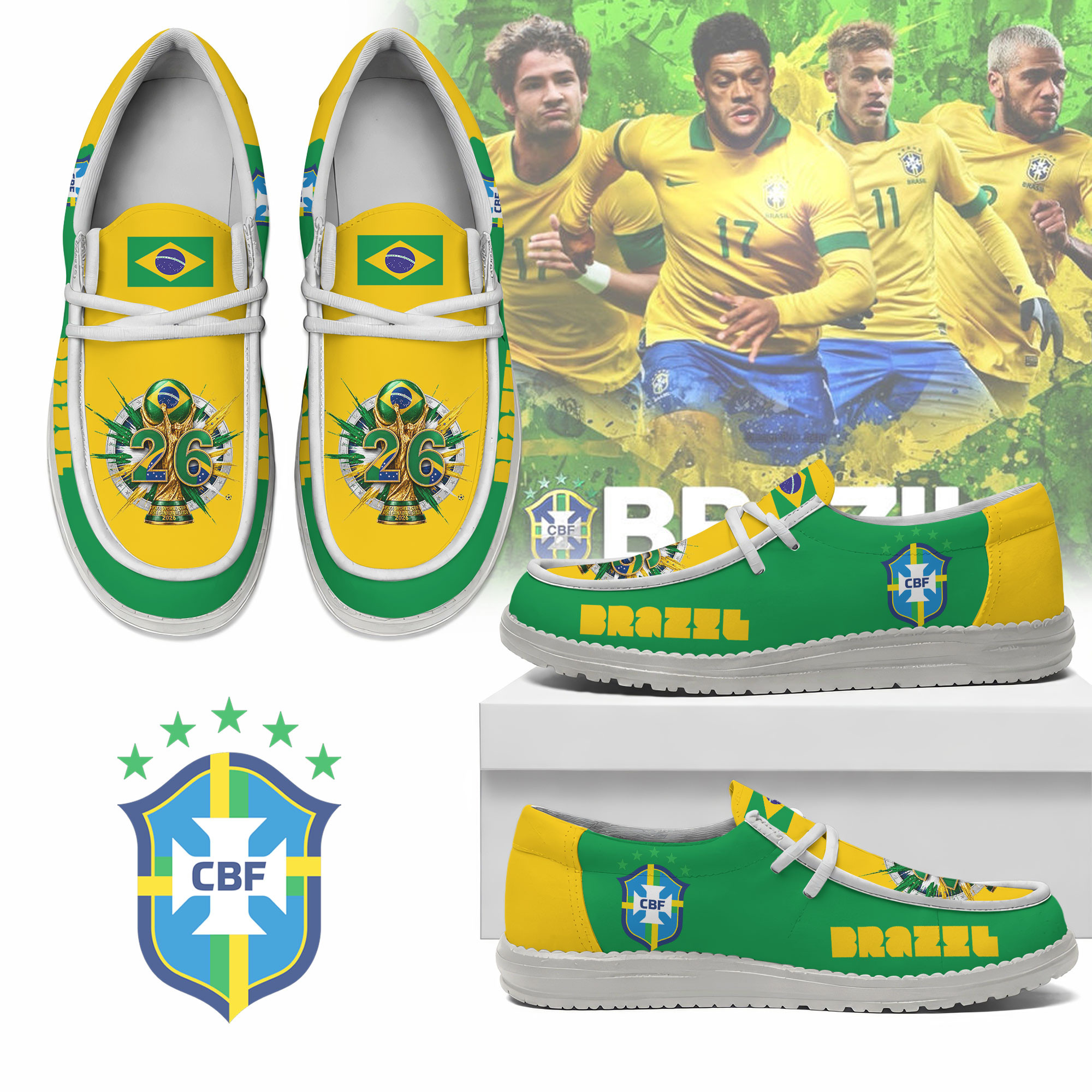 Brazil – Premium World Cup 2026 Elite Move Loafer Shoes – Limited Edition TTH190515 - Image 2