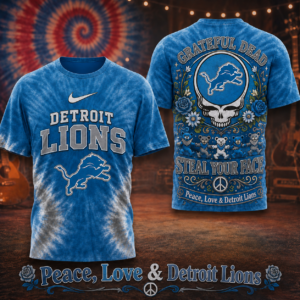 Detroit Lions x Premium NFL Peace Love Greateful 3D T-Shirt – Limited Edition TTH200514