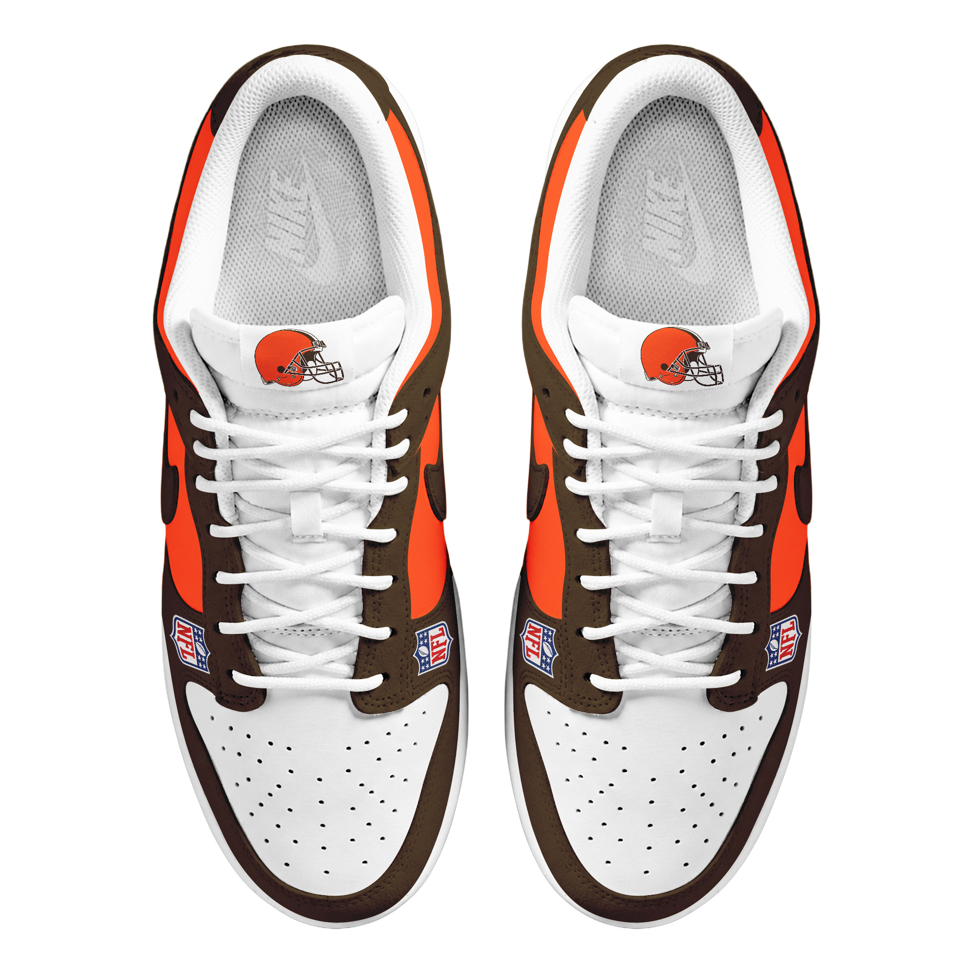 Cleveland Browns x Premium NFL Dunk Low Shoes Limited Edition TTH190517 - Image 3