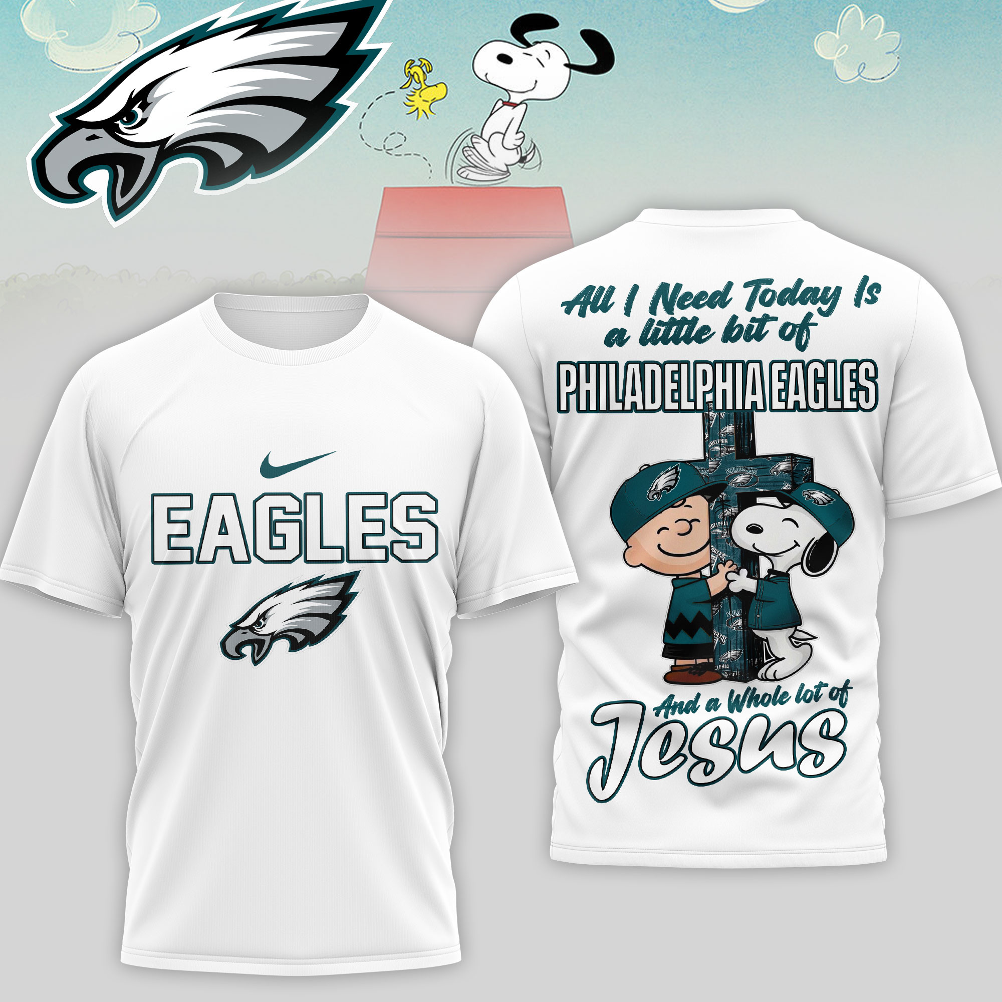 Philadelphia Eagles x Premium NFL League Blessing 3D T-Shirt – Limited Edition TTH200517 - Image 2