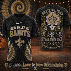 New Orleans Saints x Premium NFL Peace Love Greateful 3D T-Shirt – Limited Edition TTH200514