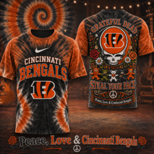 Cincinnati Bengals x Premium NFL Peace Love Greateful 3D T-Shirt – Limited Edition TTH200514