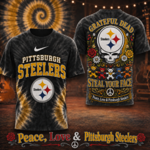 Pittsburgh Steelers x Premium NFL Peace Love Greateful 3D T-Shirt – Limited Edition TTH200514