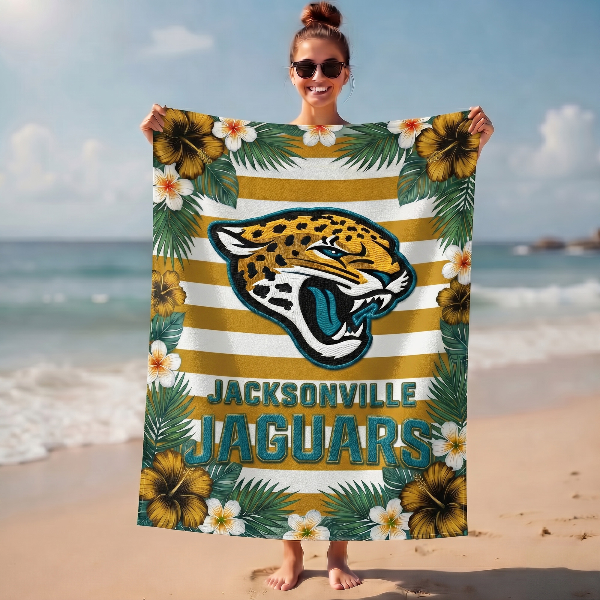 Jacksonville Jaguars | Premium NFL Tropical Beach Towel TTH200550