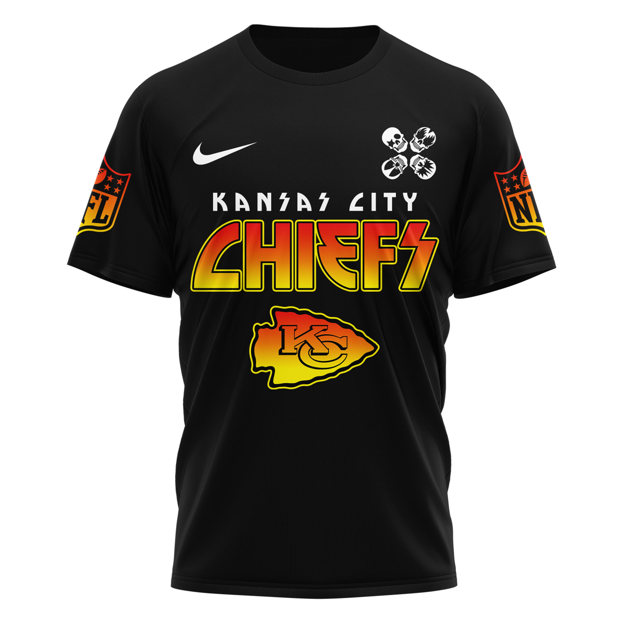 Kansas City Chiefs | Premium NFL Rock and Roll All Nite 3D Shirt TTH200574 - Image 3