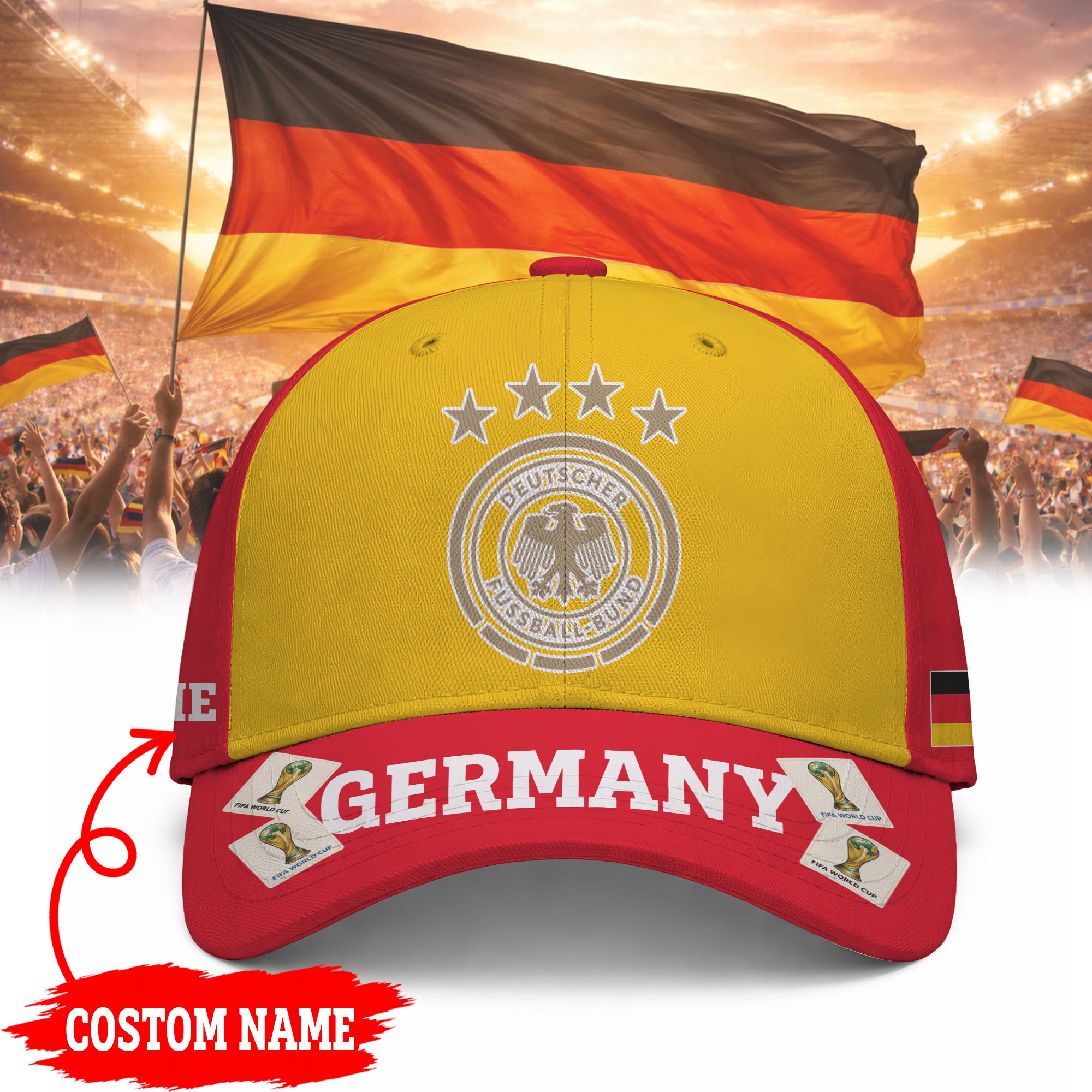 Germany | Premium World Cup 2026 Crown Of Football Classic Cap TTH200576 - Image 2