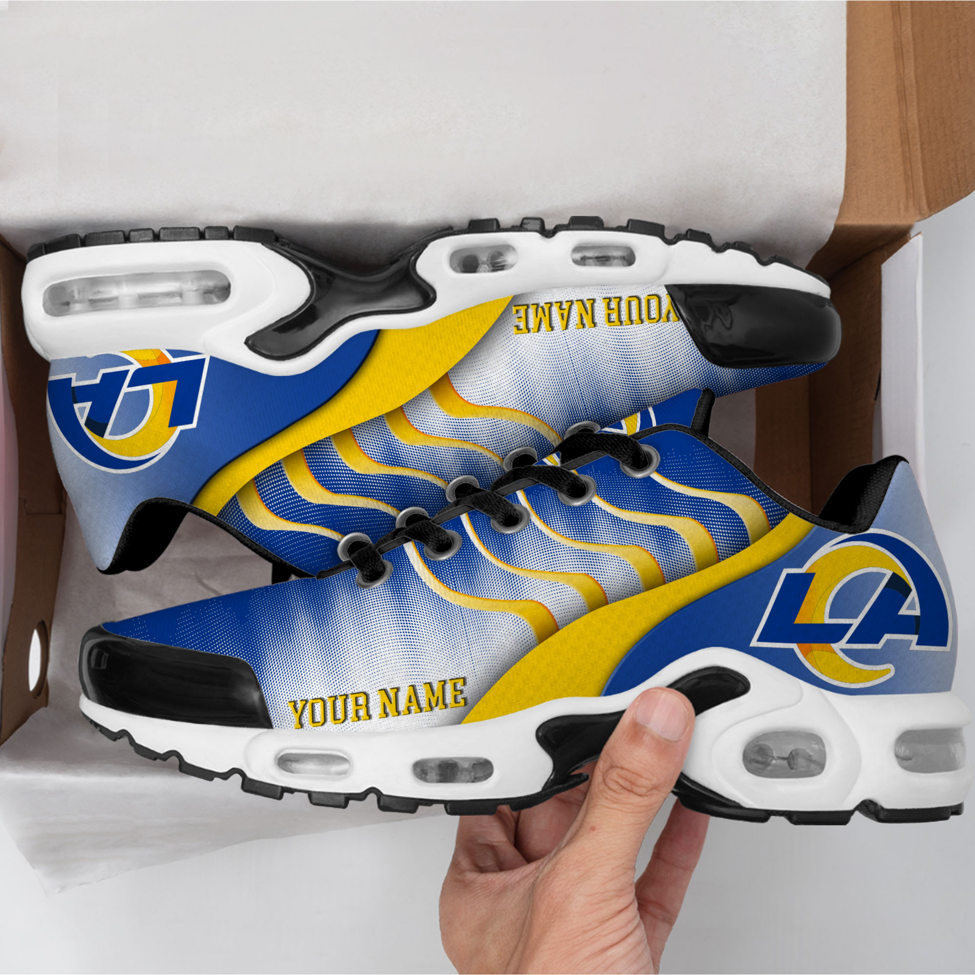 Los Angeles Rams – Premium NFL Endzone Runner Air Max Shoes – Limited Edition TTH190500 - Image 3