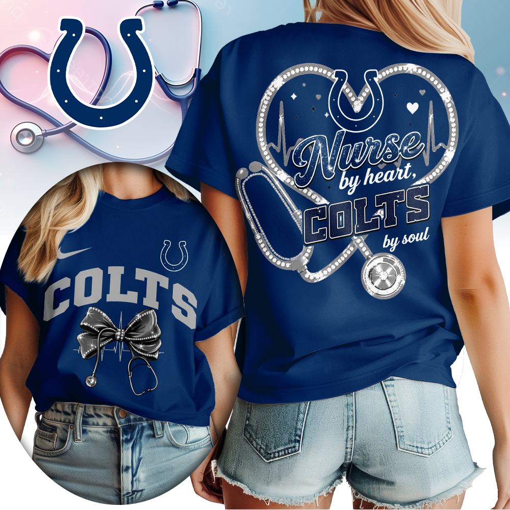 Indianapolis Colts | Premium NFL Nurse By Heart Women Shirt TTH200573 - Image 3