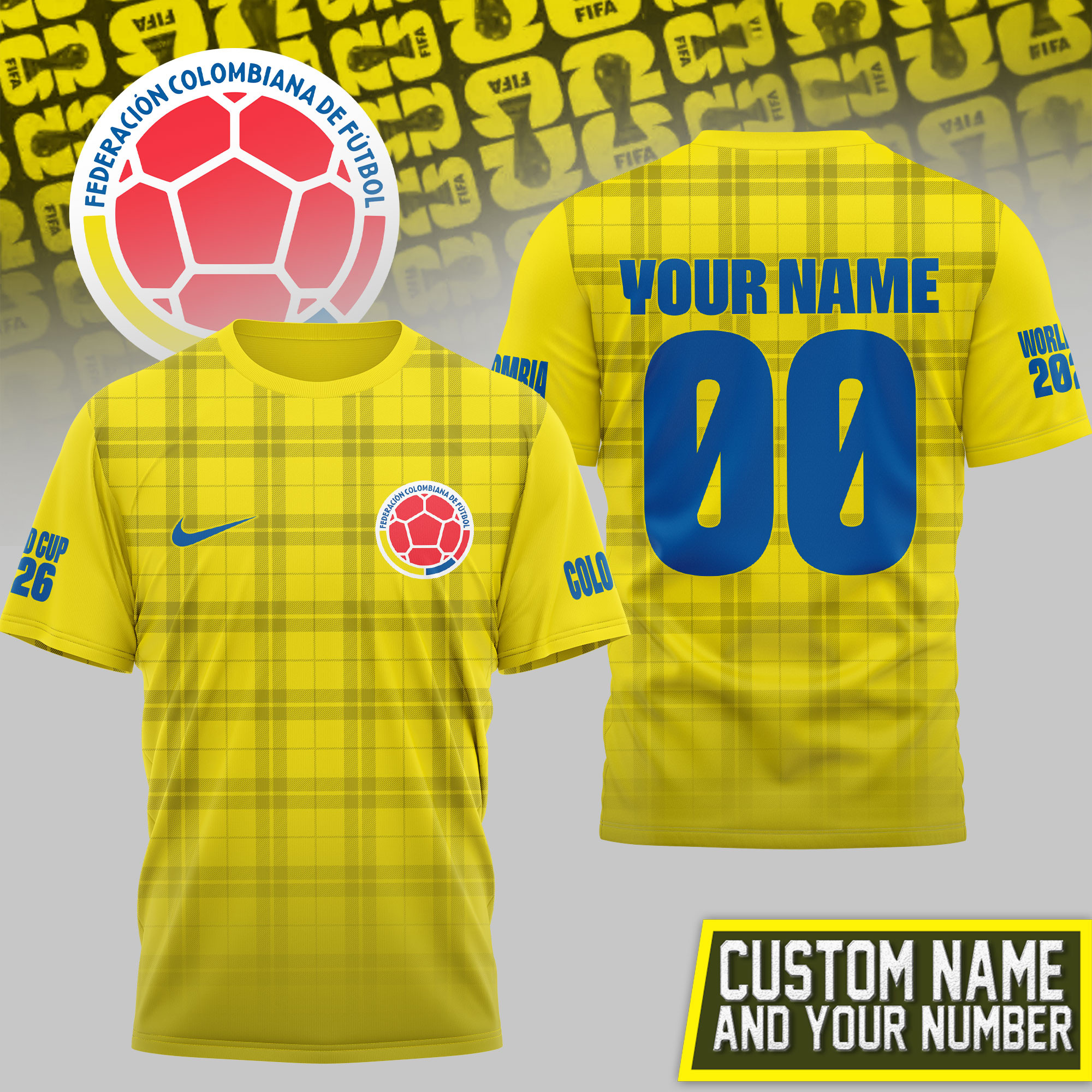 Colombia | Premium World Cup 2026 Prestige 3D Shirt TTH200572 - Image 2