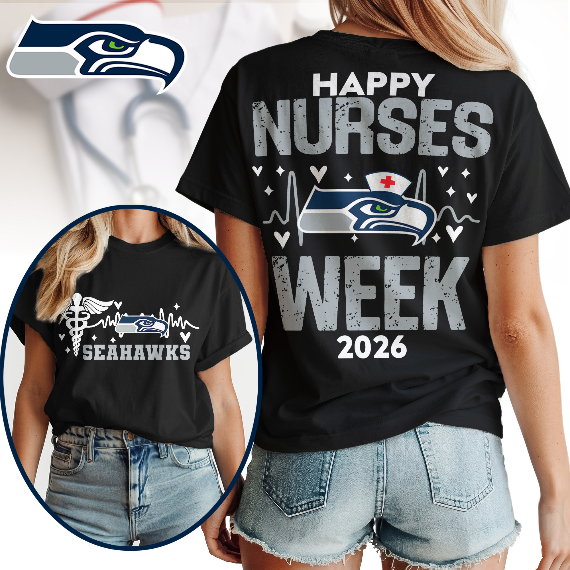 Seattle Seahawks | Premium NFL Nurse Week Women Shirt TTH200583