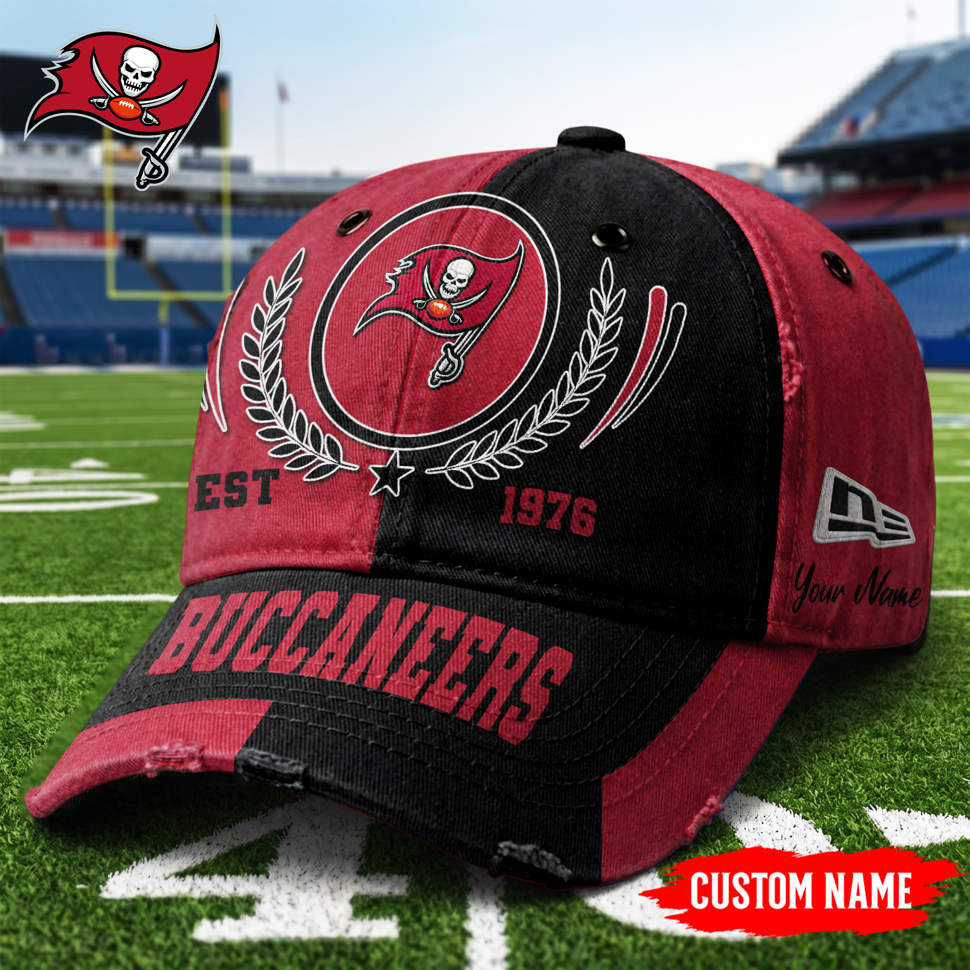 Tampa Bay Buccaneers | Premium NFL Split Color Classic Cap TTH200569 - Image 2
