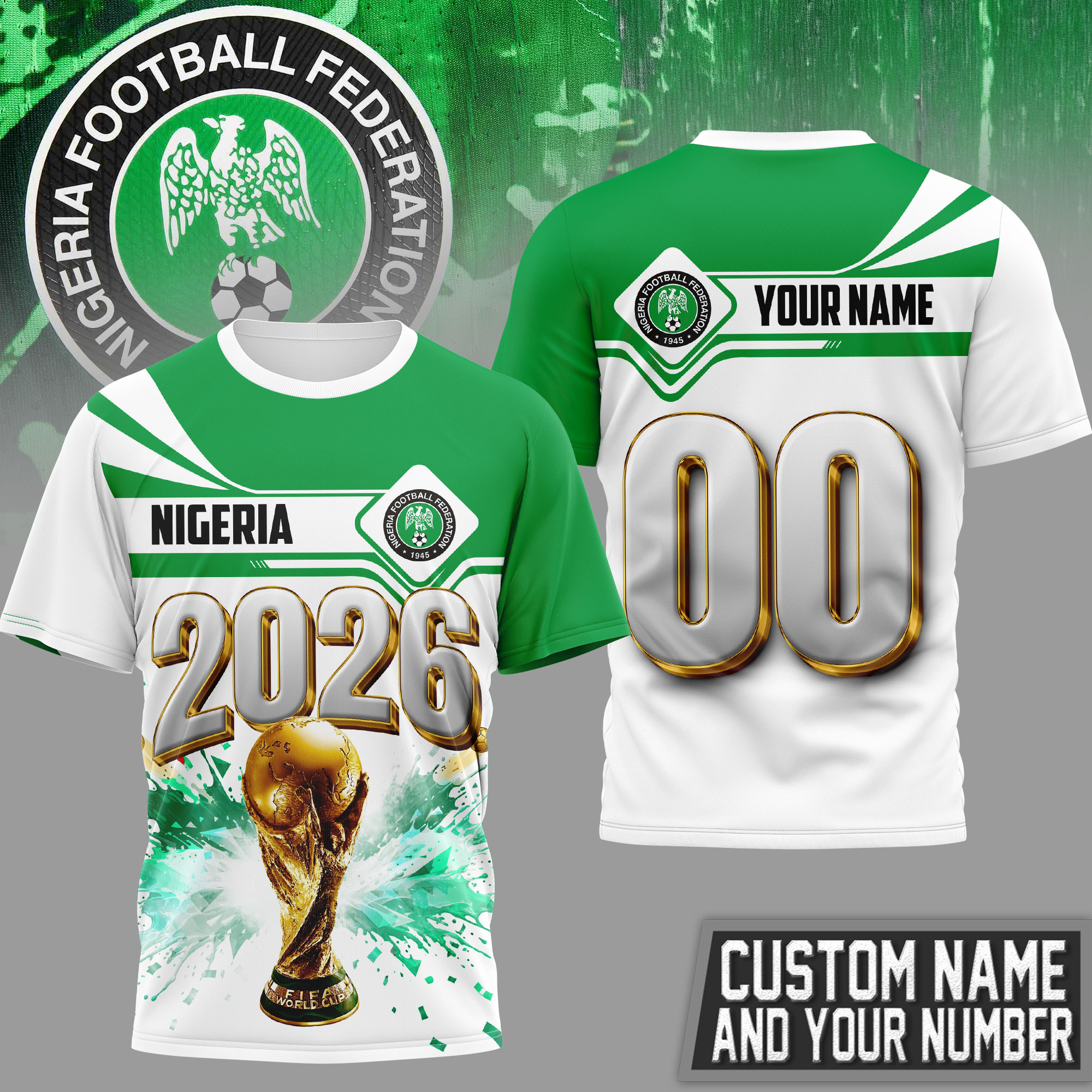 Nigeria | Premium World Cup 2026 Heritage Champion 3D Shirt TTH200585 - Image 2