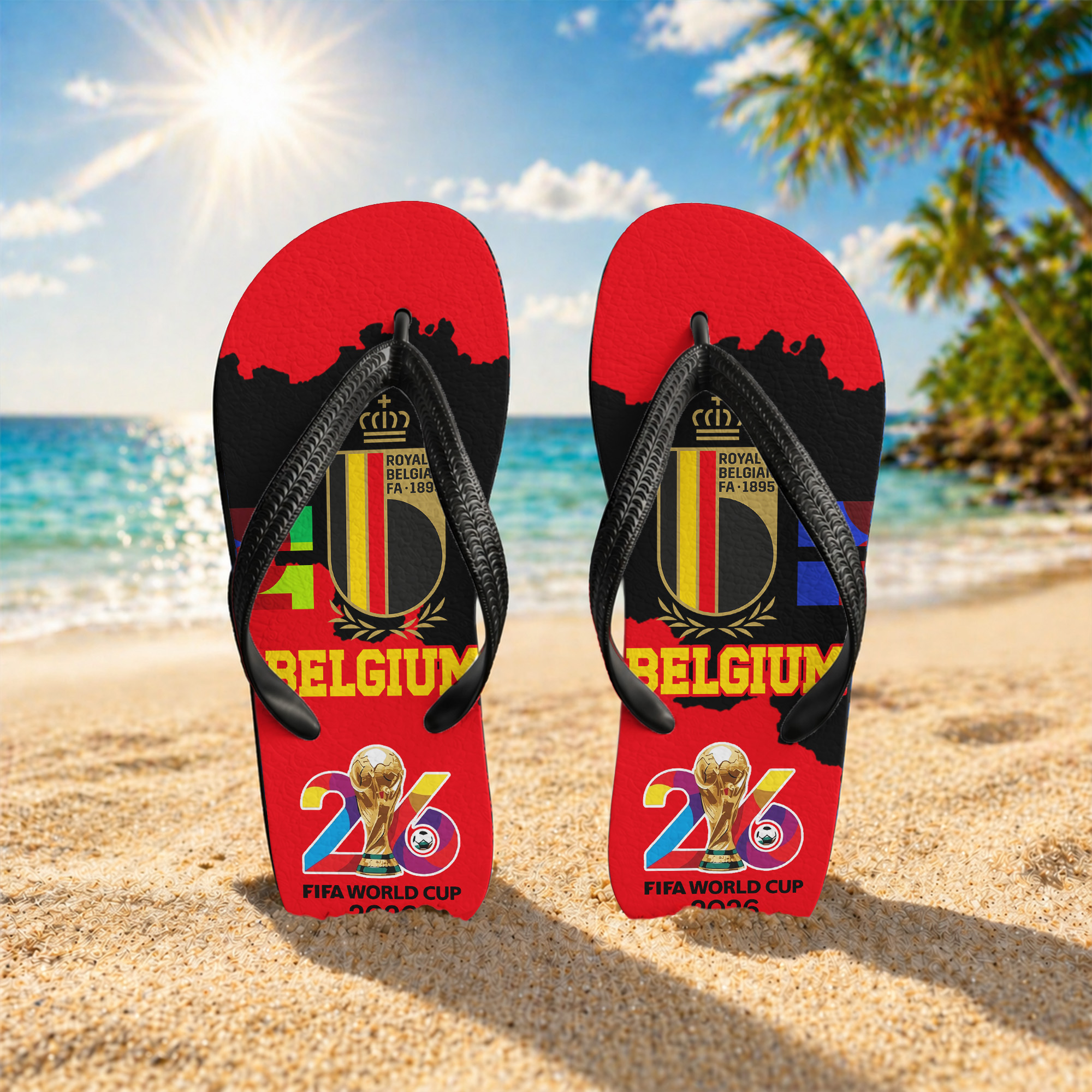 Belgium | Premium World Cup 2026 National Teams Flip Flop TTH200591 - Image 2