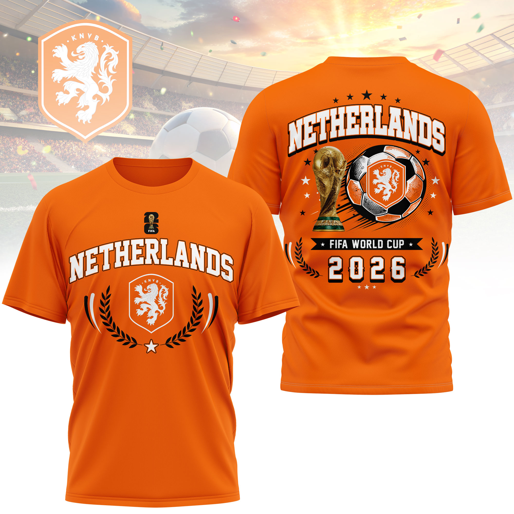 Netherlands | Premium World Cup 2026 Classic 3D Shirt TTH200568 - Image 4