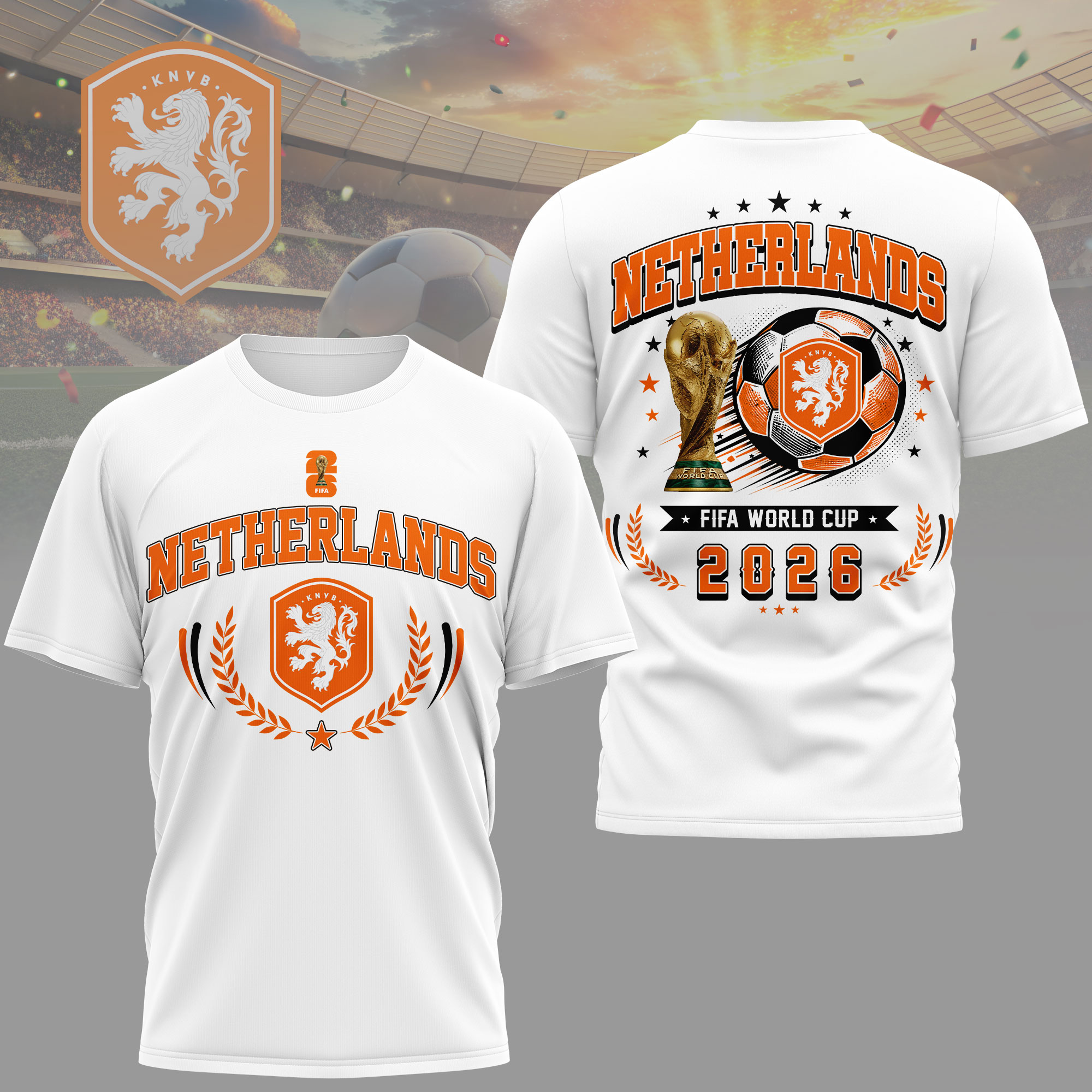 Netherlands | Premium World Cup 2026 Classic 3D Shirt TTH200568 - Image 2