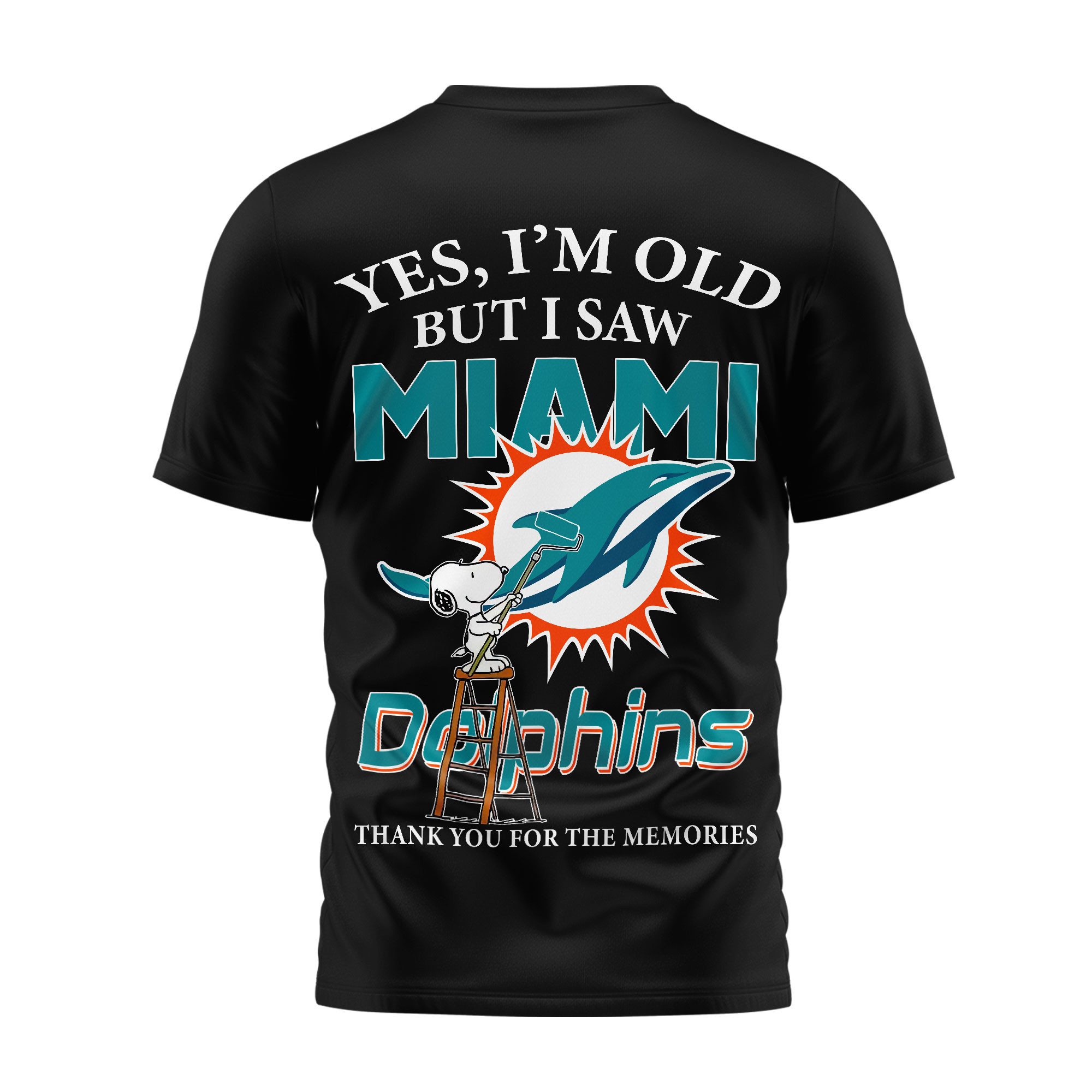 Miami Dolphins | Premium NFL Snoopy Graphic 3D T-Shirt TTH200590 - Image 3