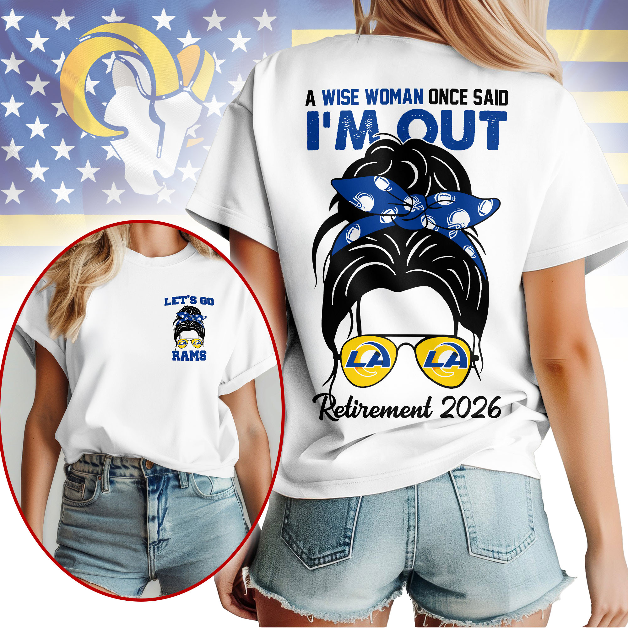 Los Angeles Rams | Premium NFL Retirement 2026 Spirit 3D T-Shirt TTH200545 - Image 2
