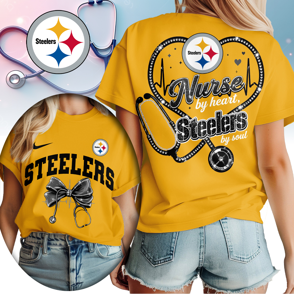 Pittsburgh Steelers | Premium NFL Nurse By Heart Women Shirt TTH200573 - Image 3