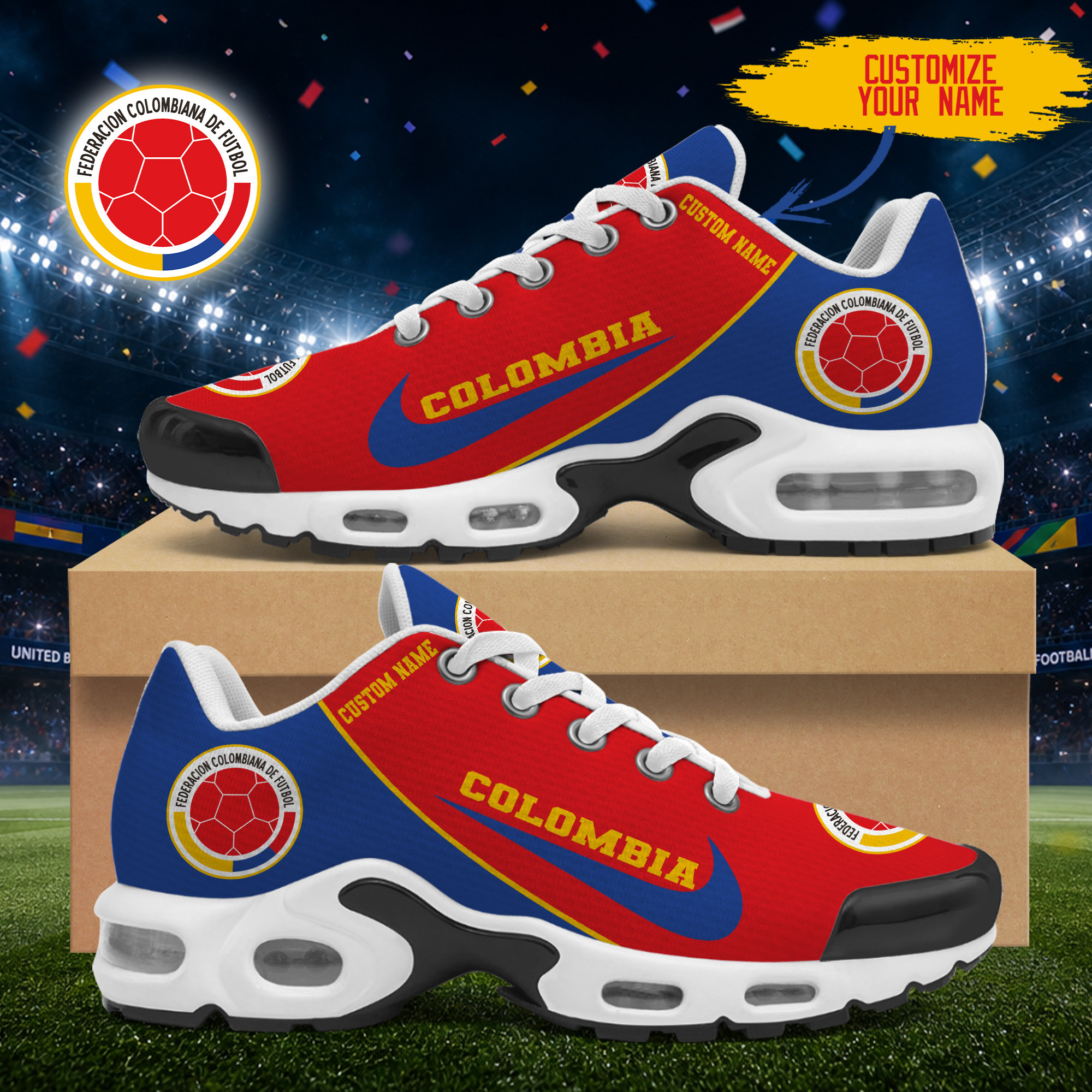 Colombia x Premium World Cup 2026 Pride of the Game Air Max Shoes – Limited Edition TTH190521 - Image 2