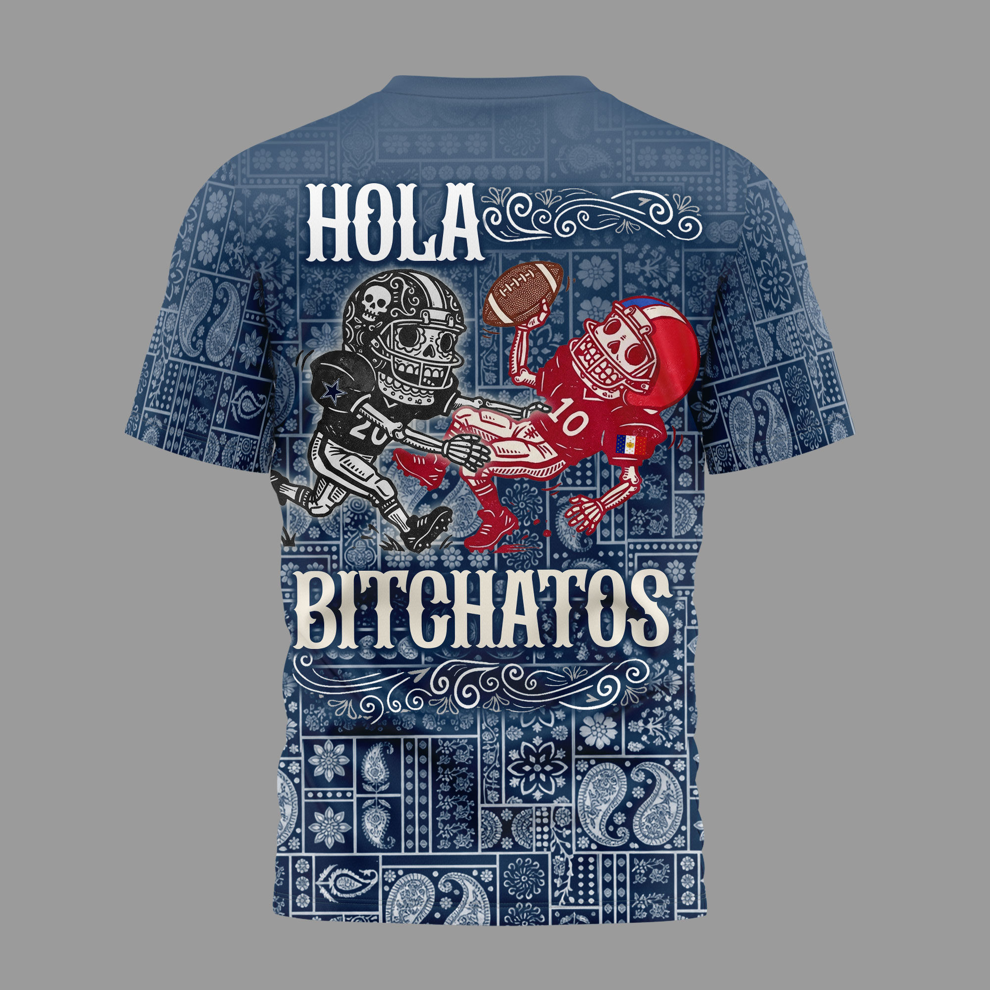 Dallas Cowboys | Premium NFL Hola Bitchatos Cinco De Mayo 3D T-Shirt TTH210501 - Image 2