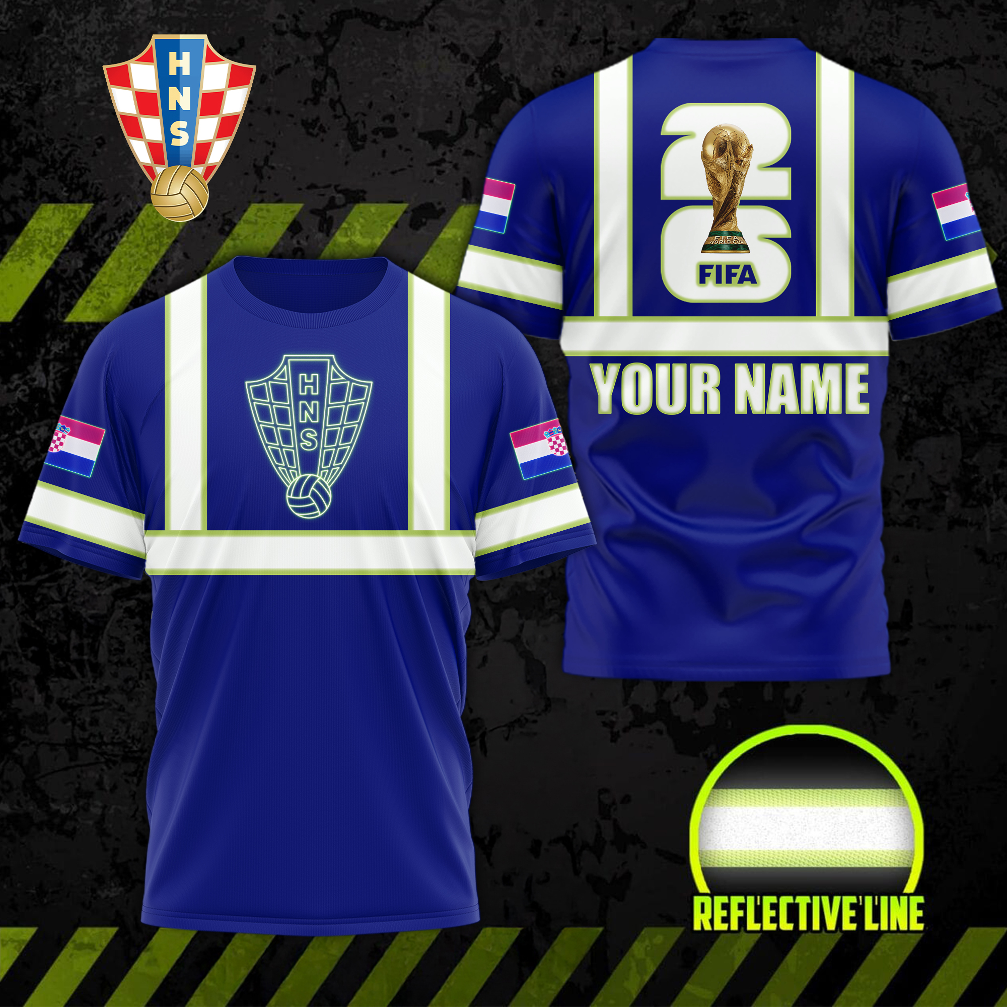 Croatia | Premium World Cup 2026 Hi Vis Safety 3D Shirt TTH200570