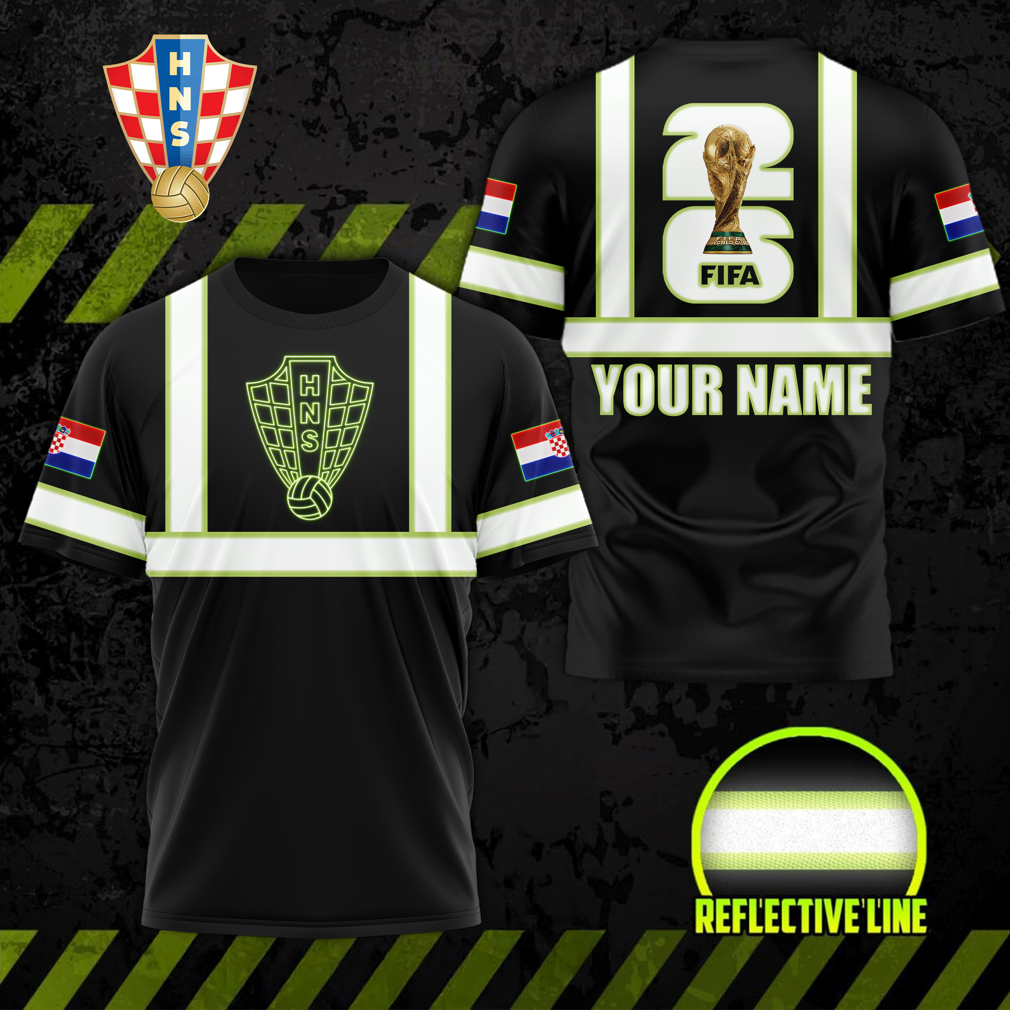 Croatia | Premium World Cup 2026 Hi Vis Safety 3D Shirt TTH200570 - Image 2