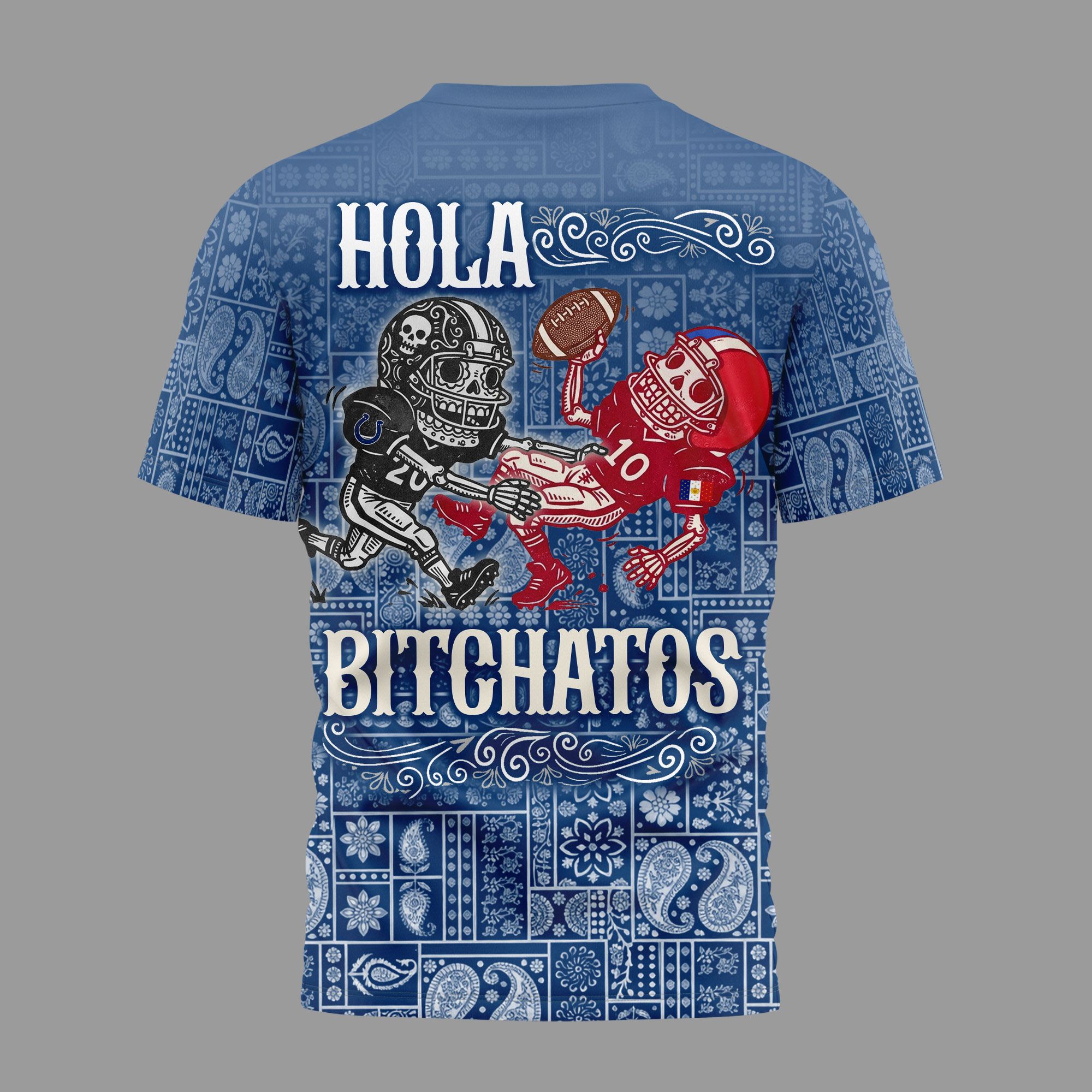 Indianapolis Colts | Premium NFL Hola Bitchatos Cinco De Mayo 3D T-Shirt TTH210501 - Image 2