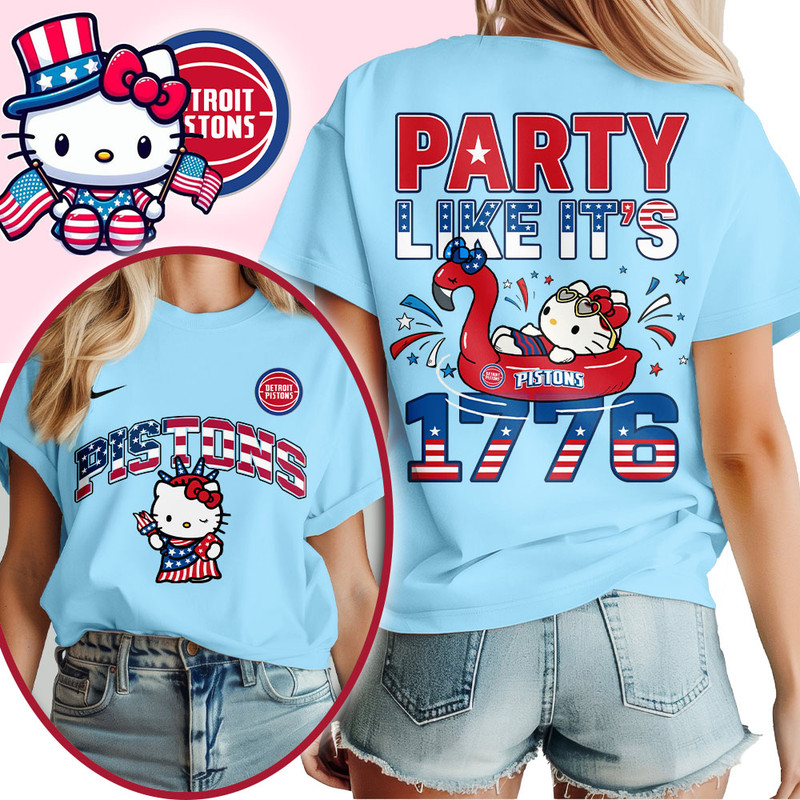 Golden State Warriors | Premium NBA Hello Kitty Independence Day 3D Shirt TTH200554