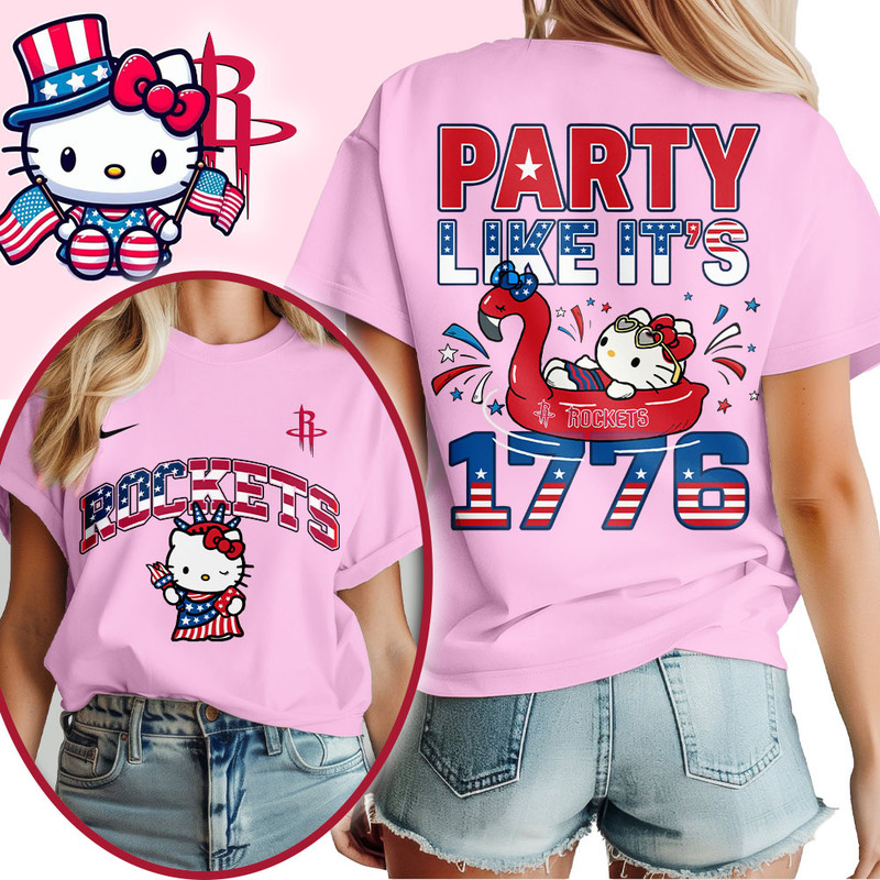 Los Angeles Clippers | Premium NBA Hello Kitty Independence Day 3D Shirt TTH200554 - Image 3
