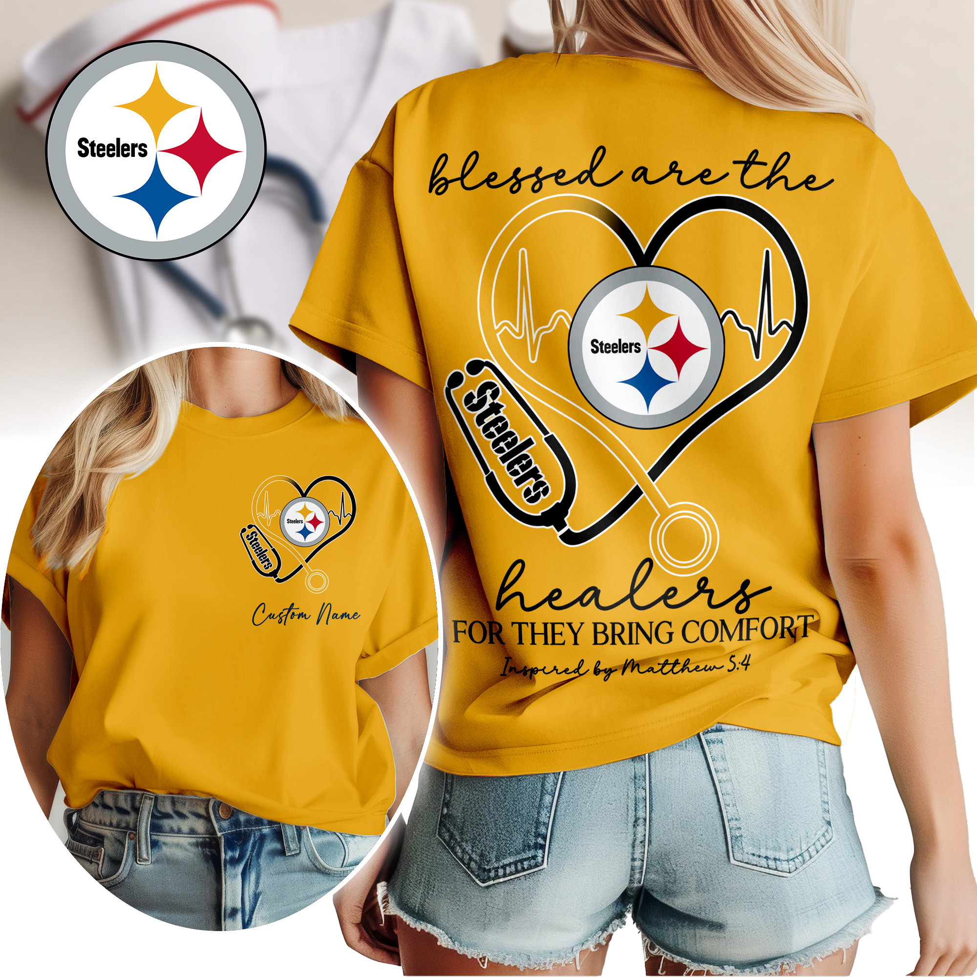 Pittsburgh Steelers | Premium NFL Heart of A Nurse Game Day 3D Shirt TTH200581