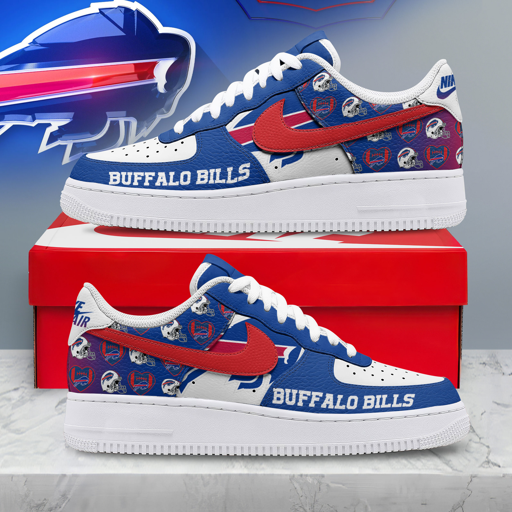 Buffalo Bills – Premium NFL Gridiron Classic AF1 Shoes – Gift for Fans TTH190504 - Image 2
