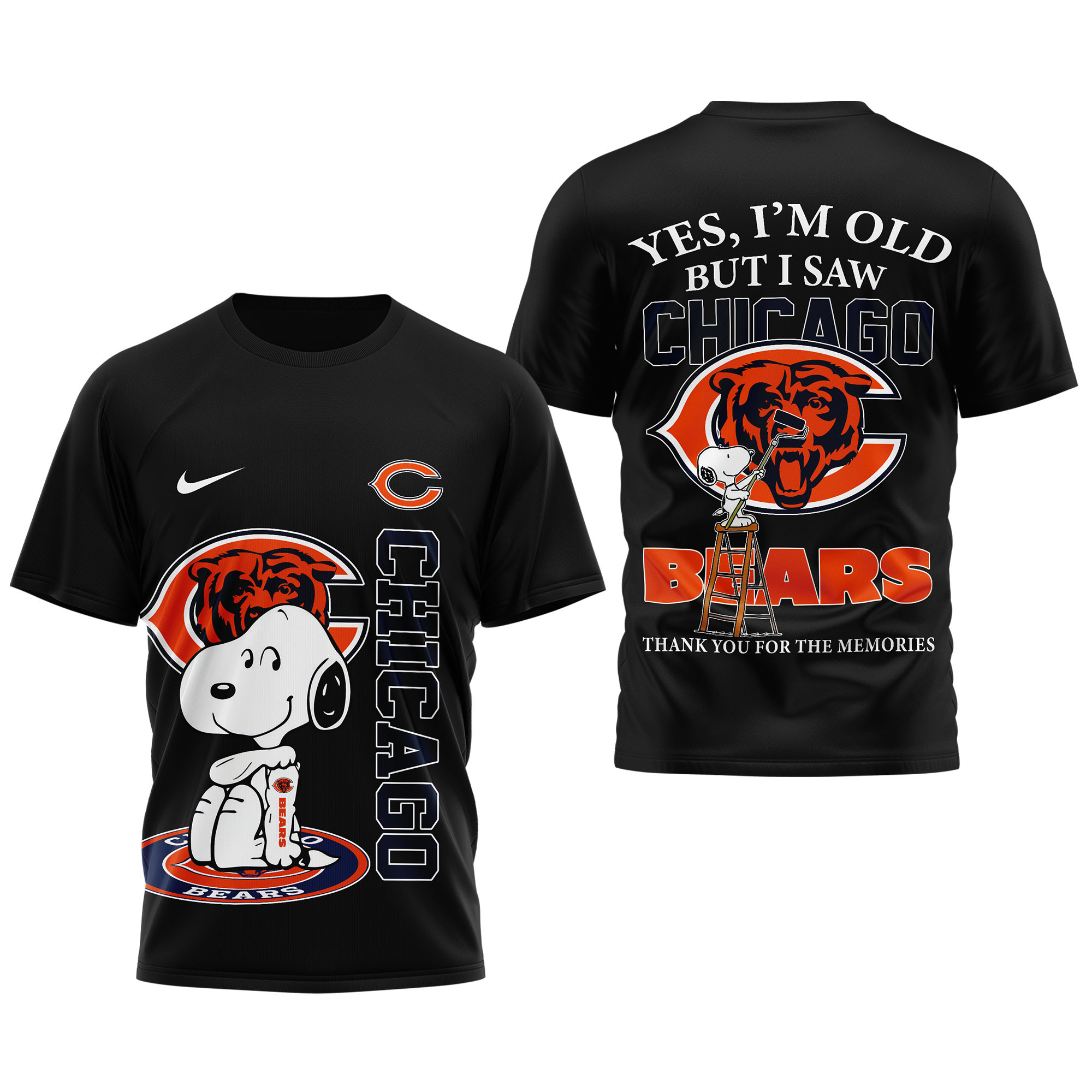 Chicago Bears | Premium NFL Snoopy Graphic 3D T-Shirt TTH200590 - Image 4