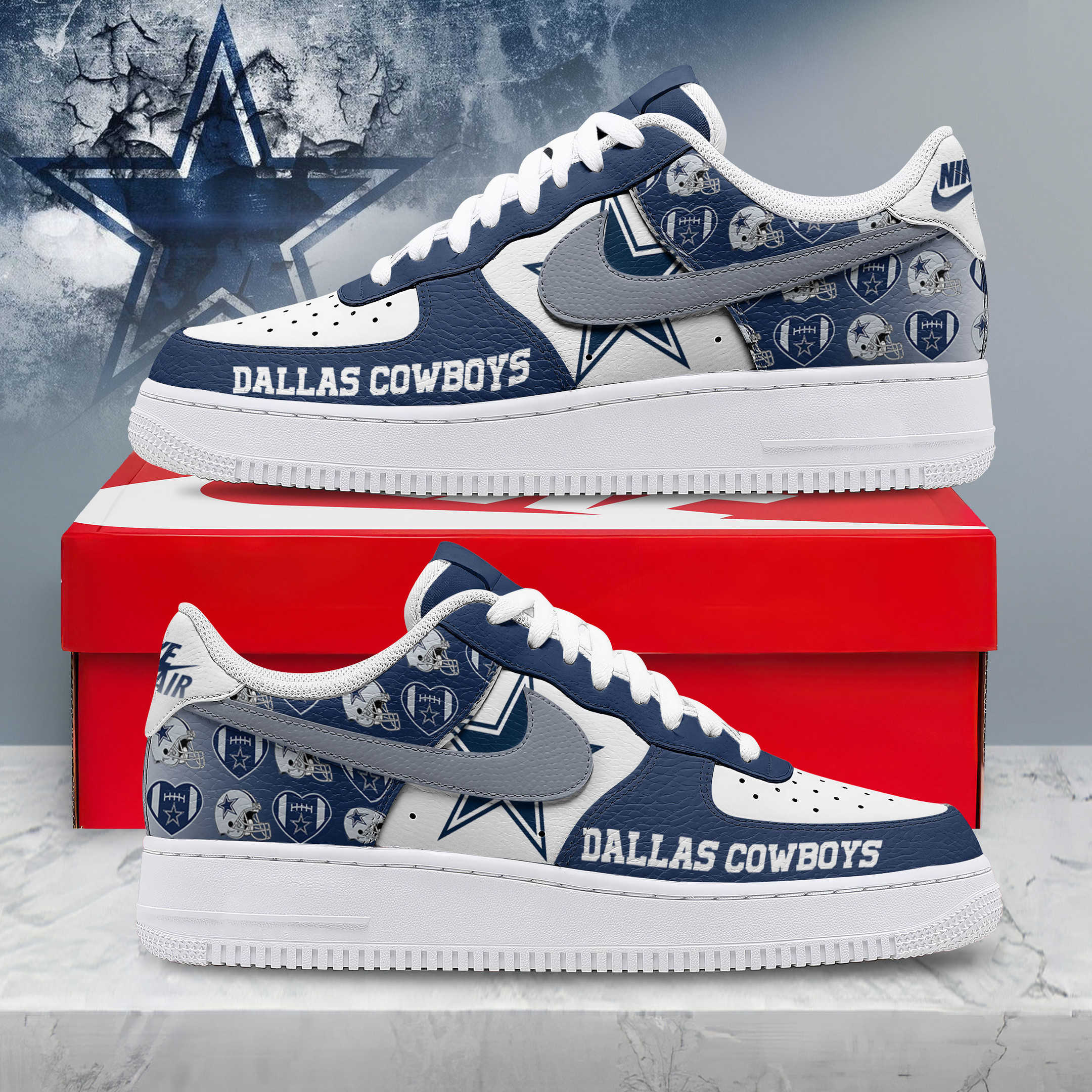 Dallas Cowboys – Premium NFL Gridiron Classic AF1 Shoes – Gift for Fans TTH190504 - Image 2