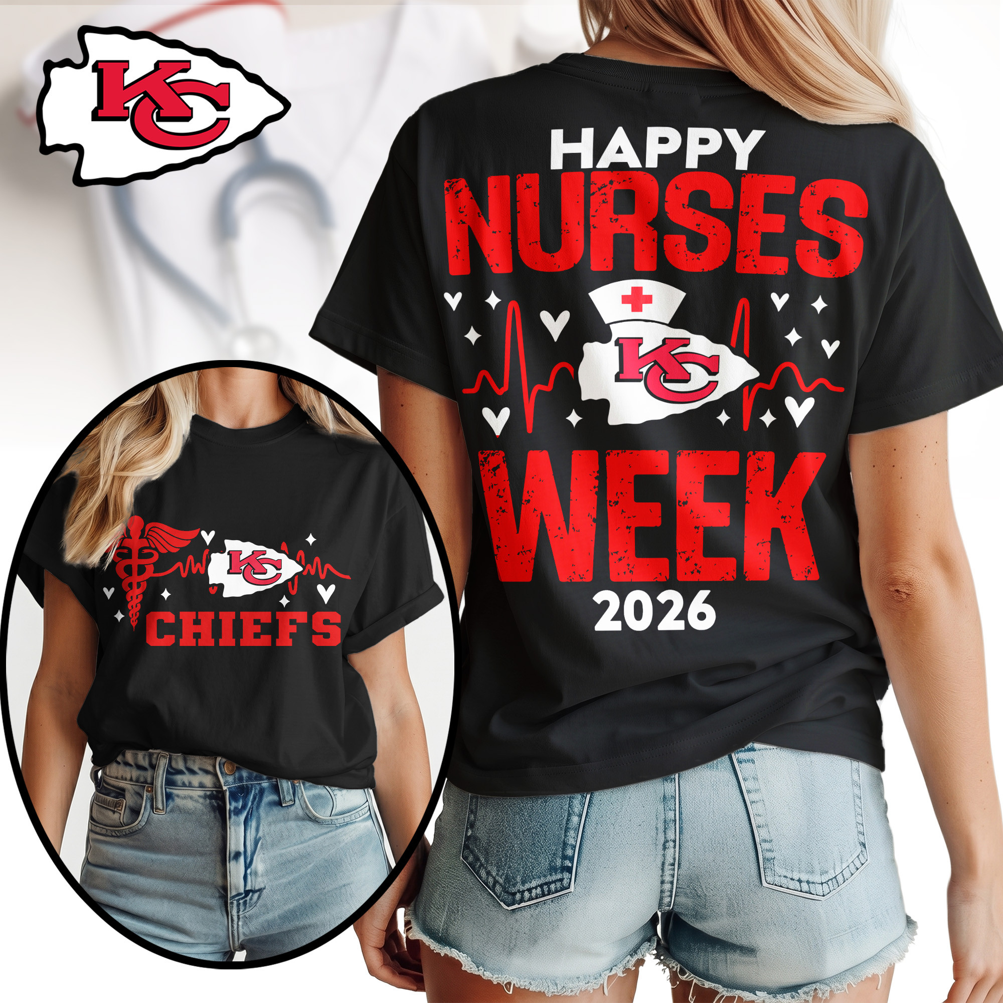 Kansas City Chiefs | Premium NFL Nurse Week Women Shirt TTH200583