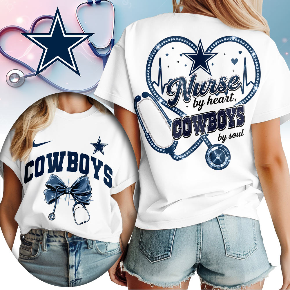 Dallas Cowboys | Premium NFL Nurse By Heart Women Shirt TTH200573 - Image 2