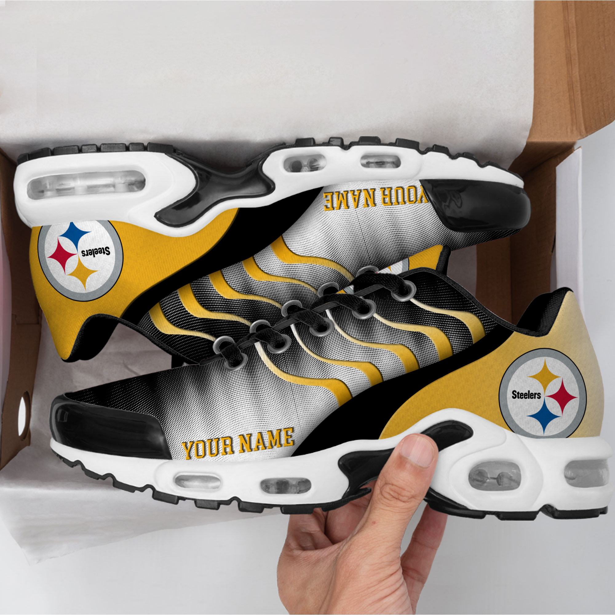 Pittsburgh Steelers – Premium NFL Endzone Runner Air Max Shoes – Limited Edition TTH190500 - Image 3